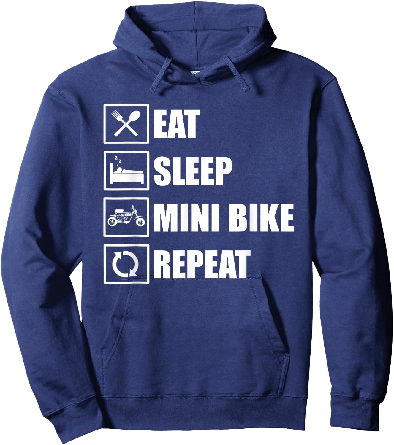 Funny Minibike Apparel Hemi Mini Bike Motorcycle Love Hoodie - Hoodie | Navy
