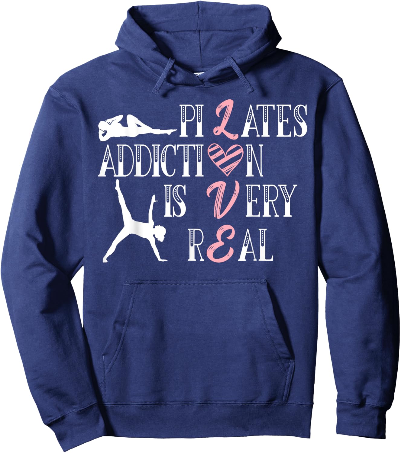 Pilates SteMi Apparel -Adults Black Cotton Polyester Short Sleeve Small Classic Fit Modern Lace Pilates Hoodie - Hoodie | Navy