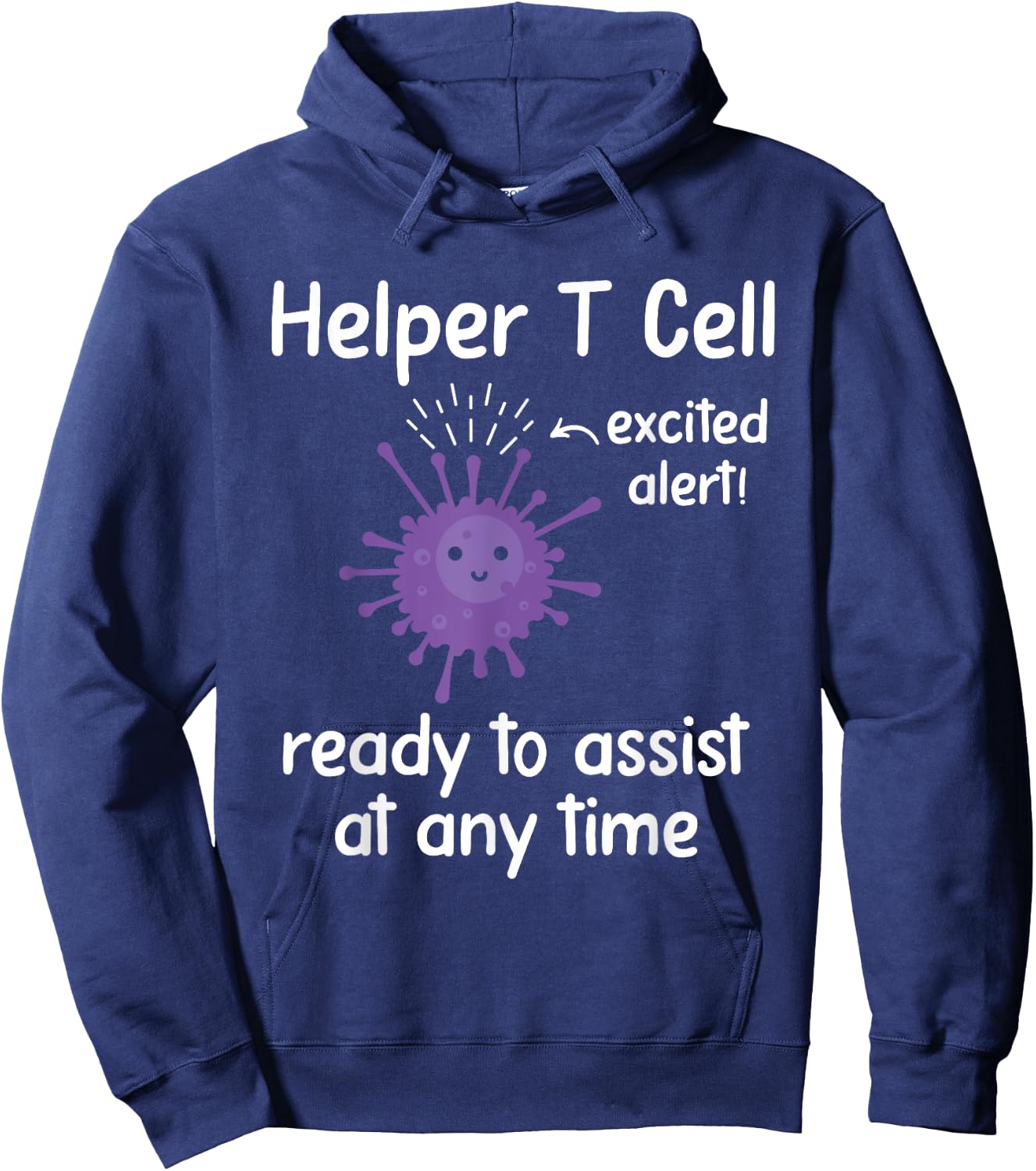 Cellular Immunity - T-Cell Immunity White Blood Cell Lover Hoodie - Hoodie | Navy