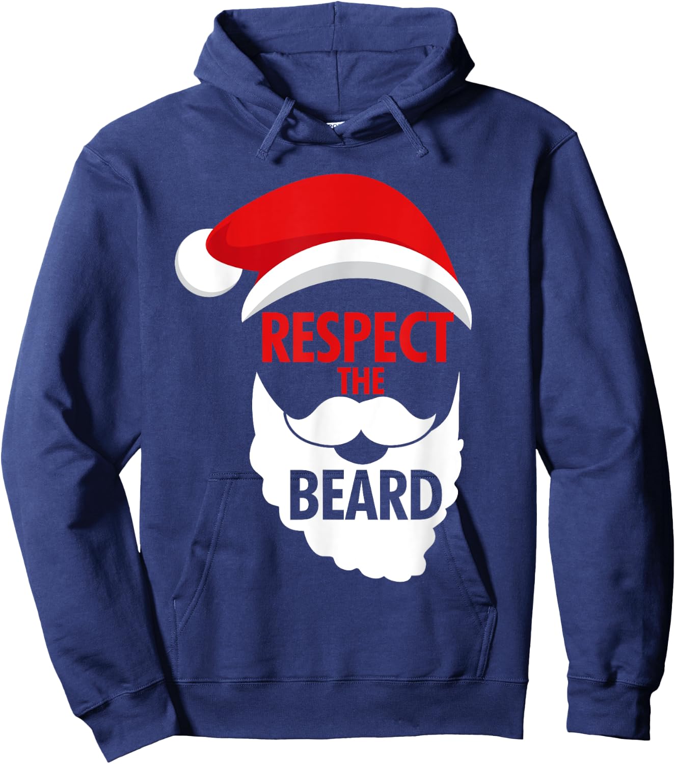 Respect The Beard Santa Claus Bearded Christmas Holidays Hoodie - Hoodie | Navy