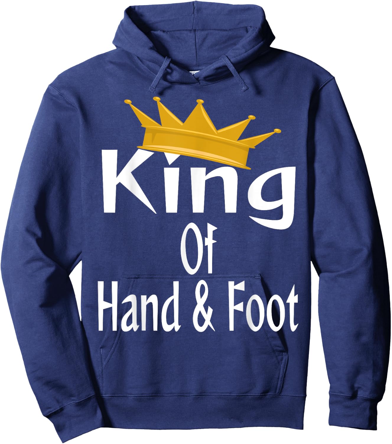 King Of Hand And Foot Card Game Player Winner Champion Crown Hoodie - Hoodie | Navy
