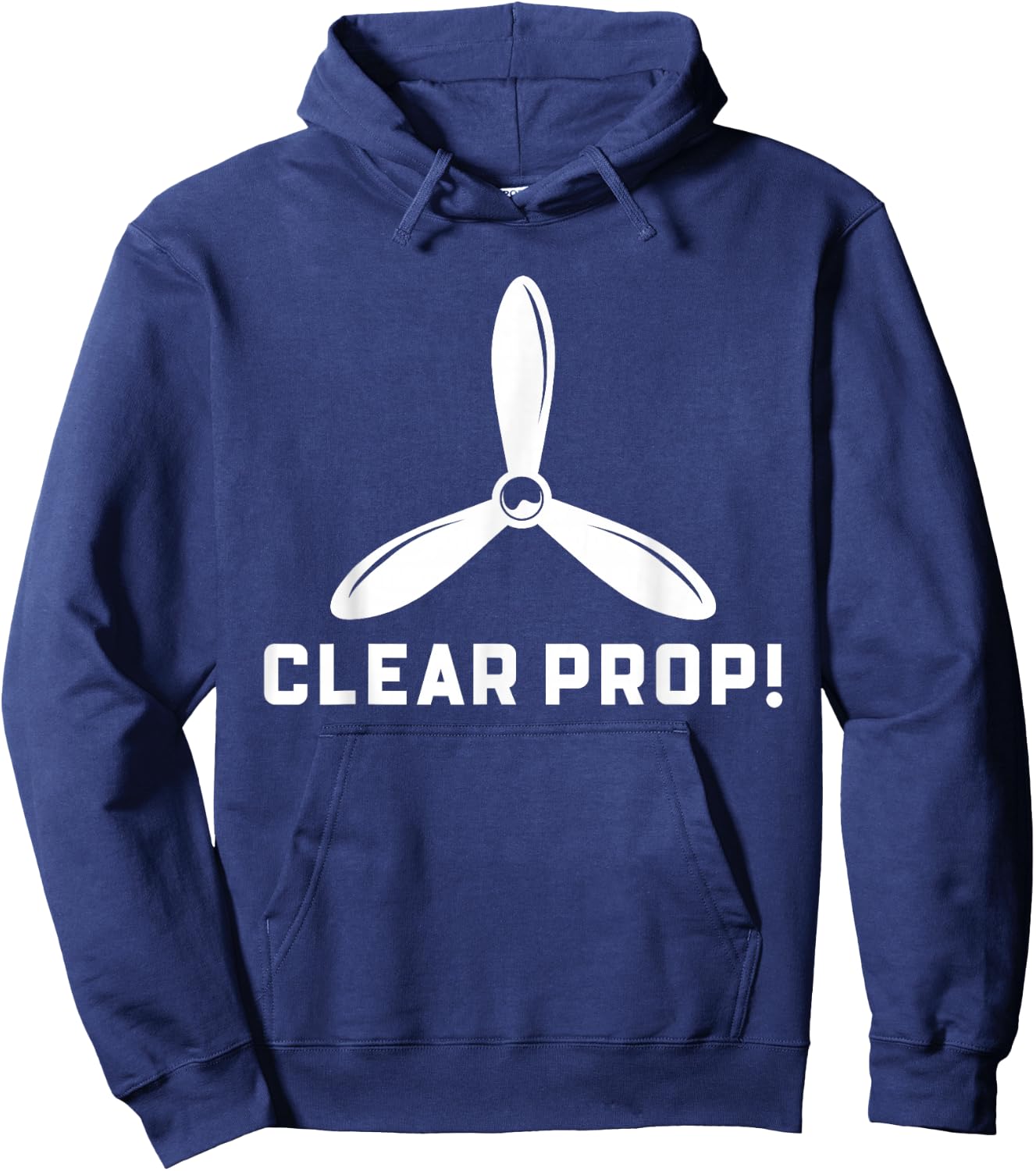 Clear Prop Airplane Aviation Funny Airplane Pilot Hoodie - Hoodie | Navy