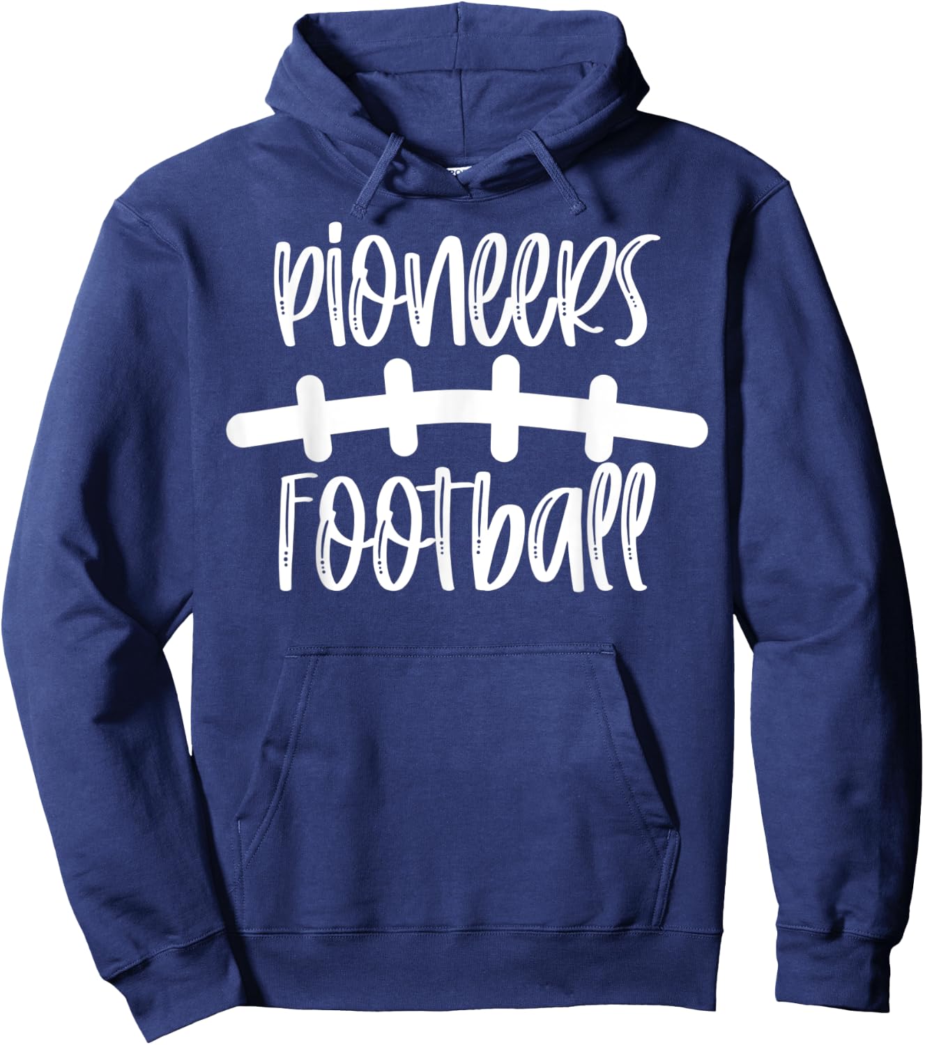 Pioneers Football School Spirit Team Mascot Game Night Hoodie - Hoodie | Navy