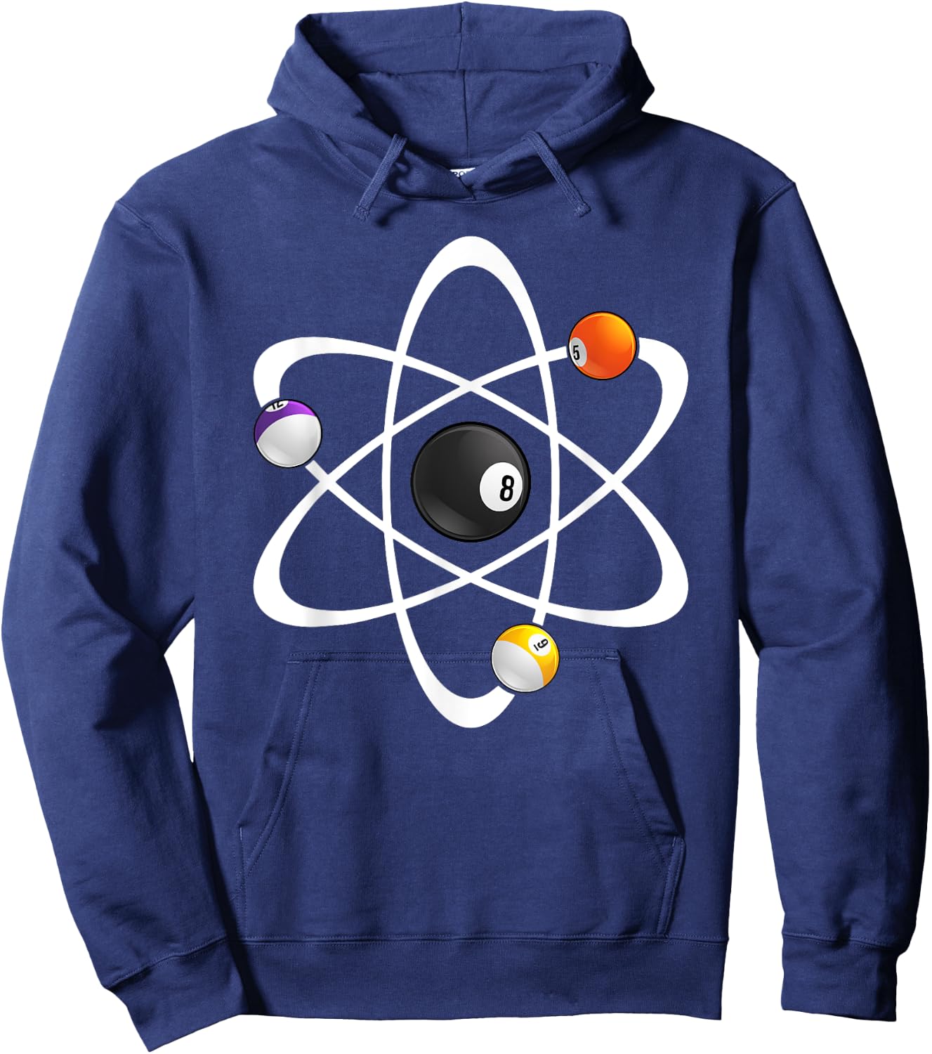 Funny Billiard Designs Women Science Lover Atom Ball Hoodie - Hoodie | Navy