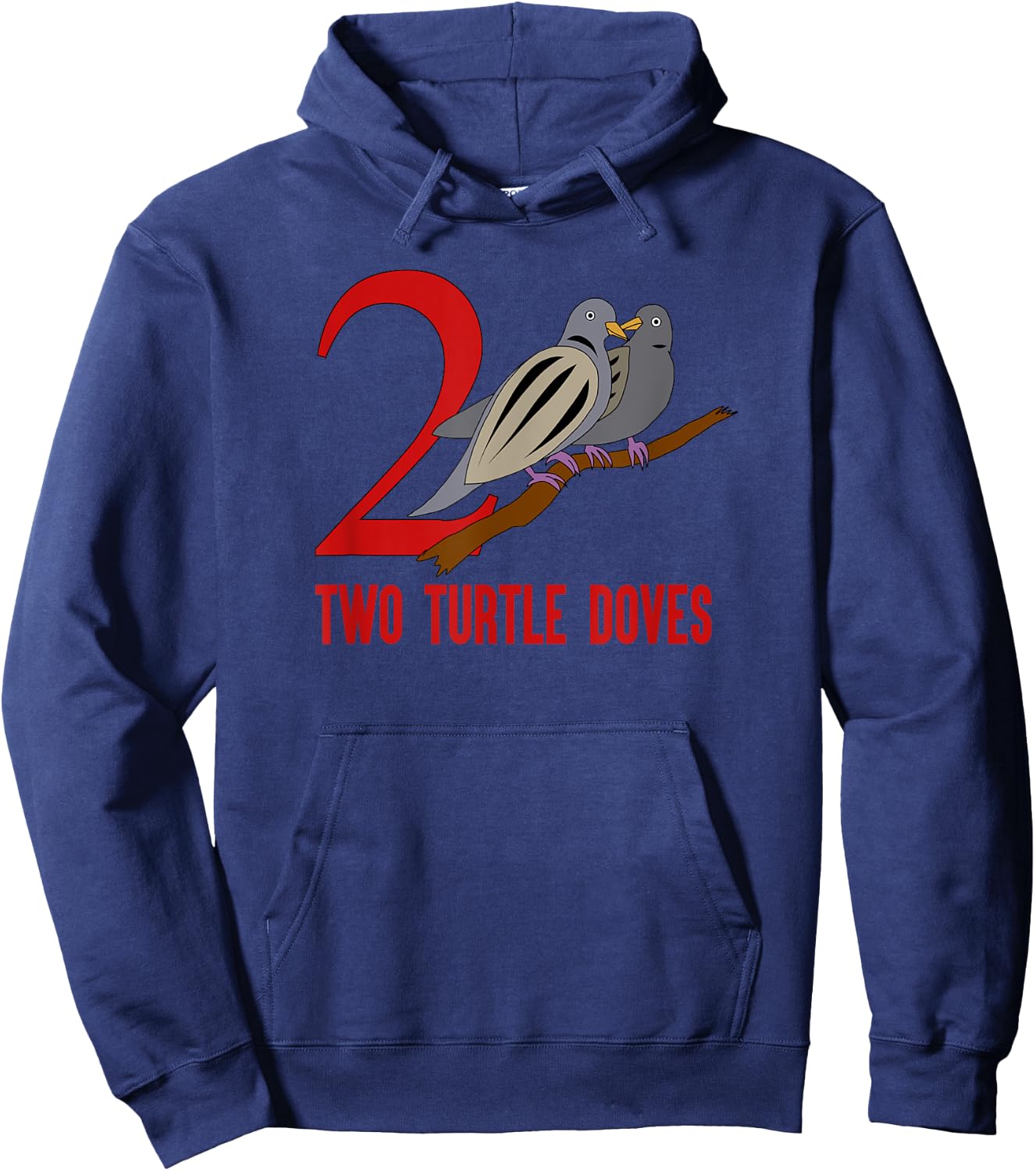 Two Turtle Doves Song 12 Days Christmas Hoodie - Hoodie | Navy