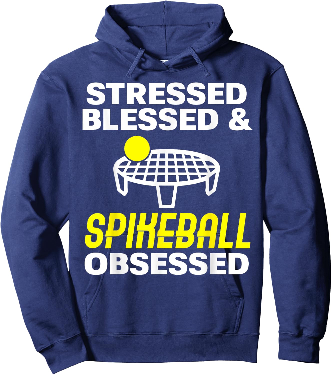 Spikeball game for backyard beach park indoor spike ball Men Women Girls Kids Hoodie - Hoodie | Navy