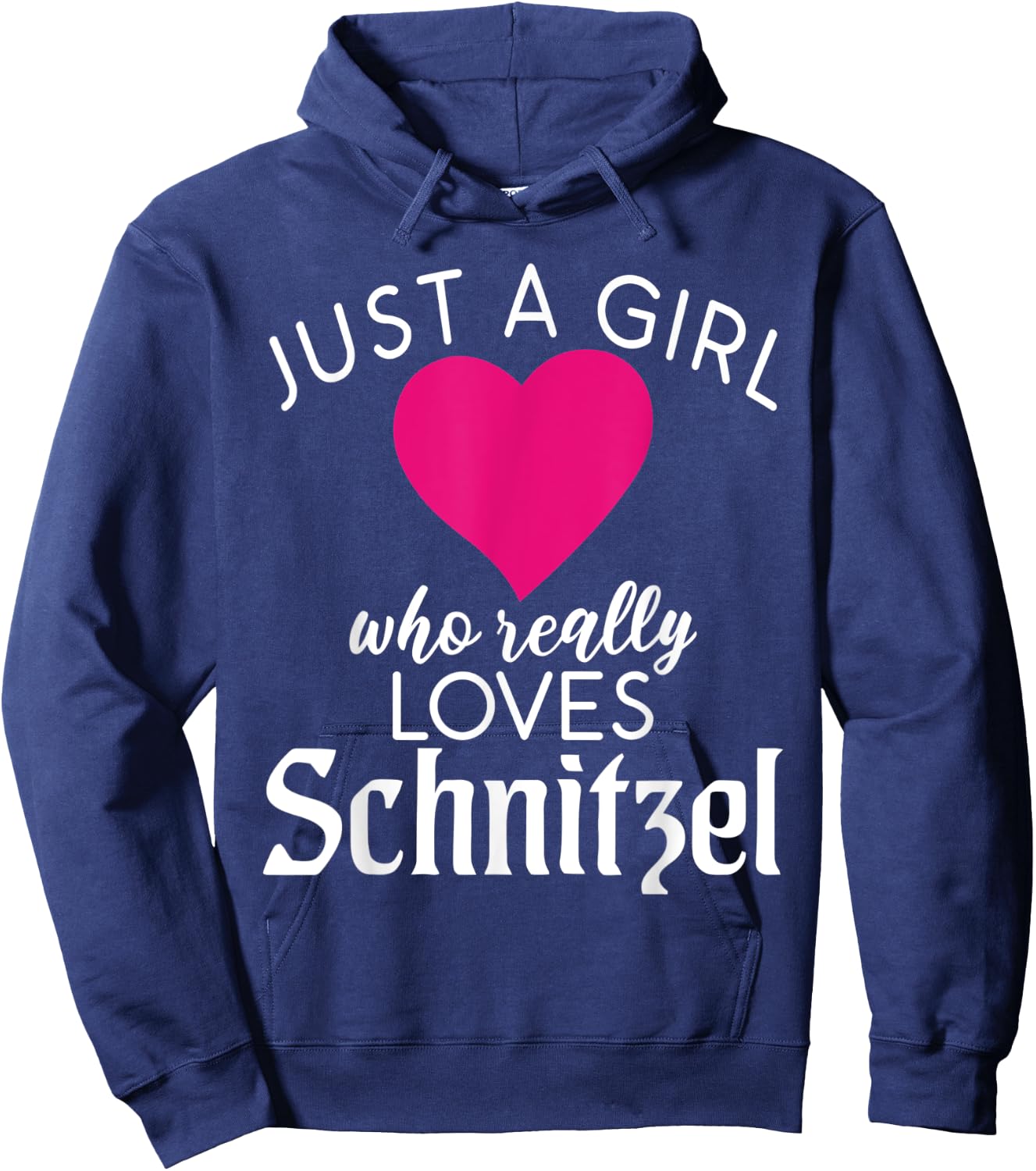 Just a Girl who really loves Schnitzel German Schnitzel Hoodie - Hoodie | Navy