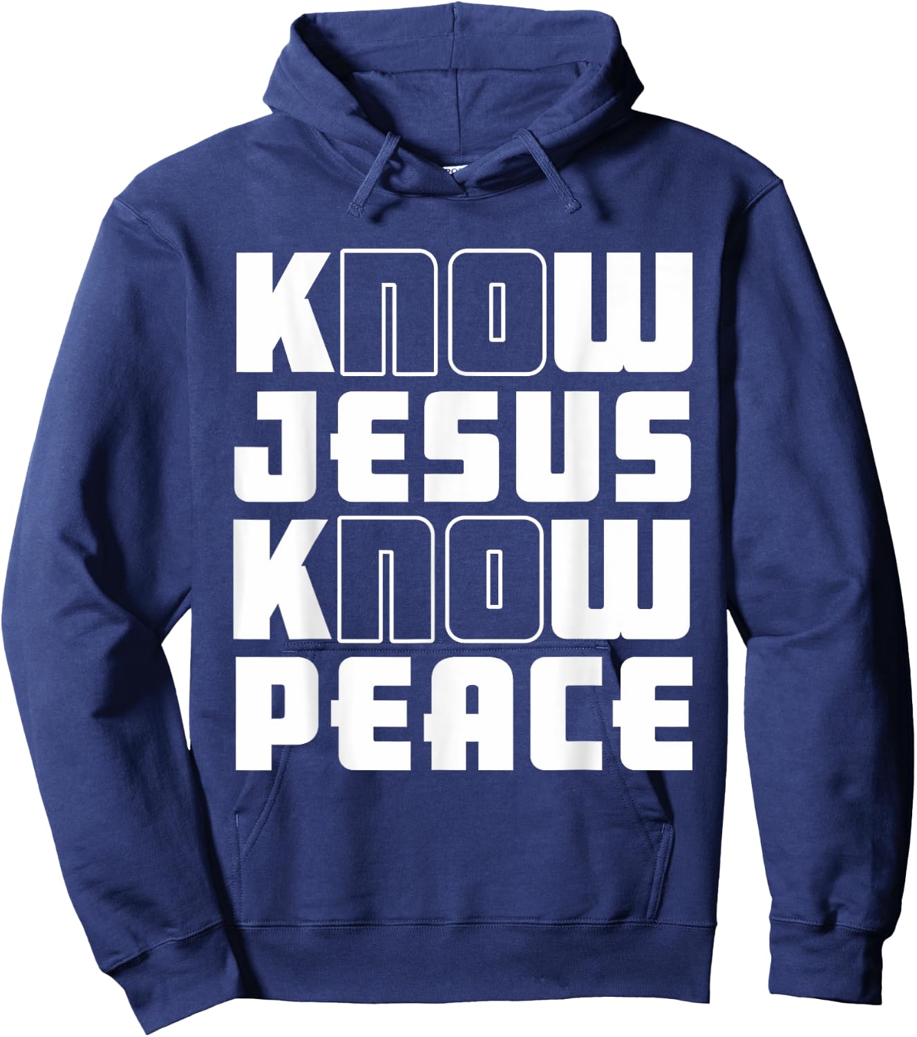 Know Jesus Know Peace | God Church Religion Christian Hoodie - Hoodie | Navy