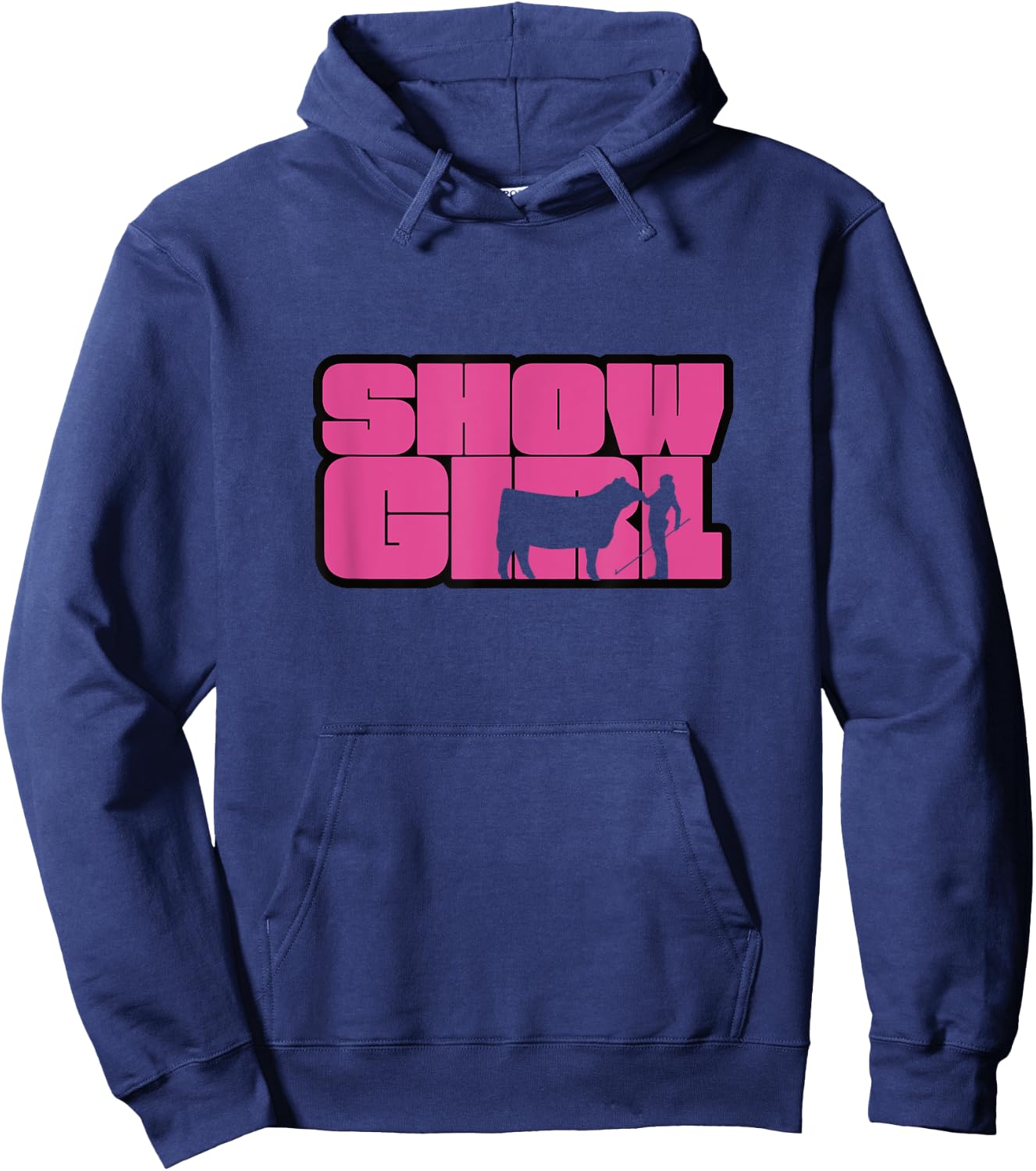 Show Girl - Fun Livestock Cattle Showing Hoodie - Hoodie | Navy
