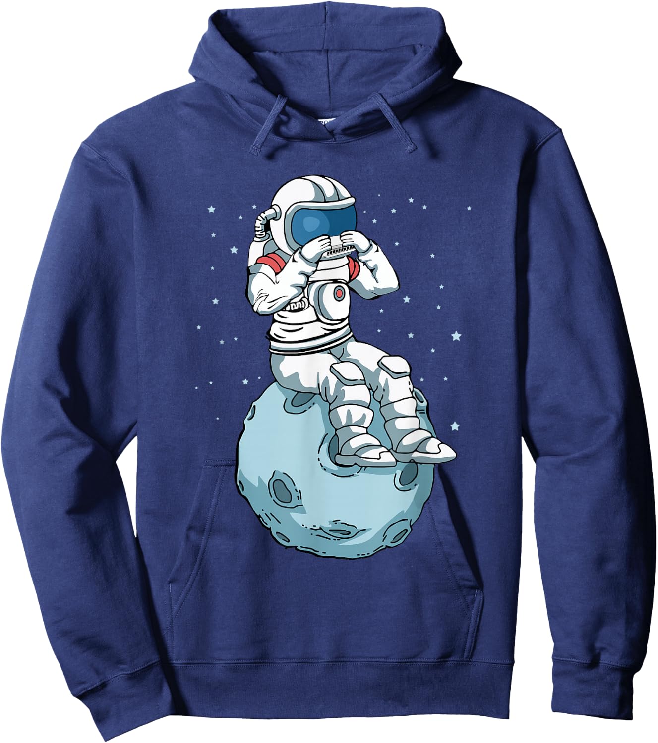 Harmonica Player Kids Astronaut Musician Harmonica Hoodie - Hoodie | Navy