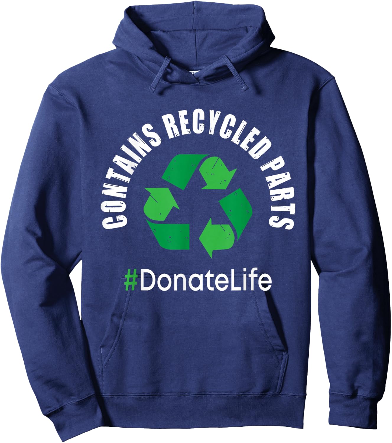 Contains Recycled Parts - Organ Transplant Kidney Liver Small Hoodie - Hoodie | Navy