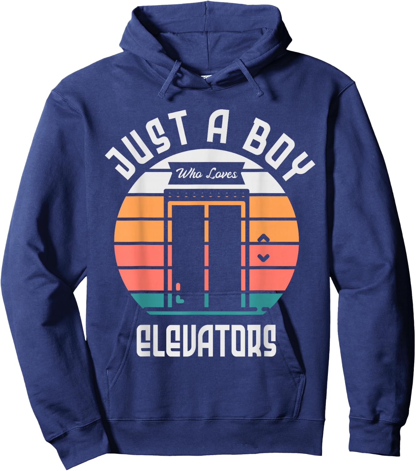 Just a boy who loves elevators Elevator mechanics Elevator Hoodie - Hoodie | Navy