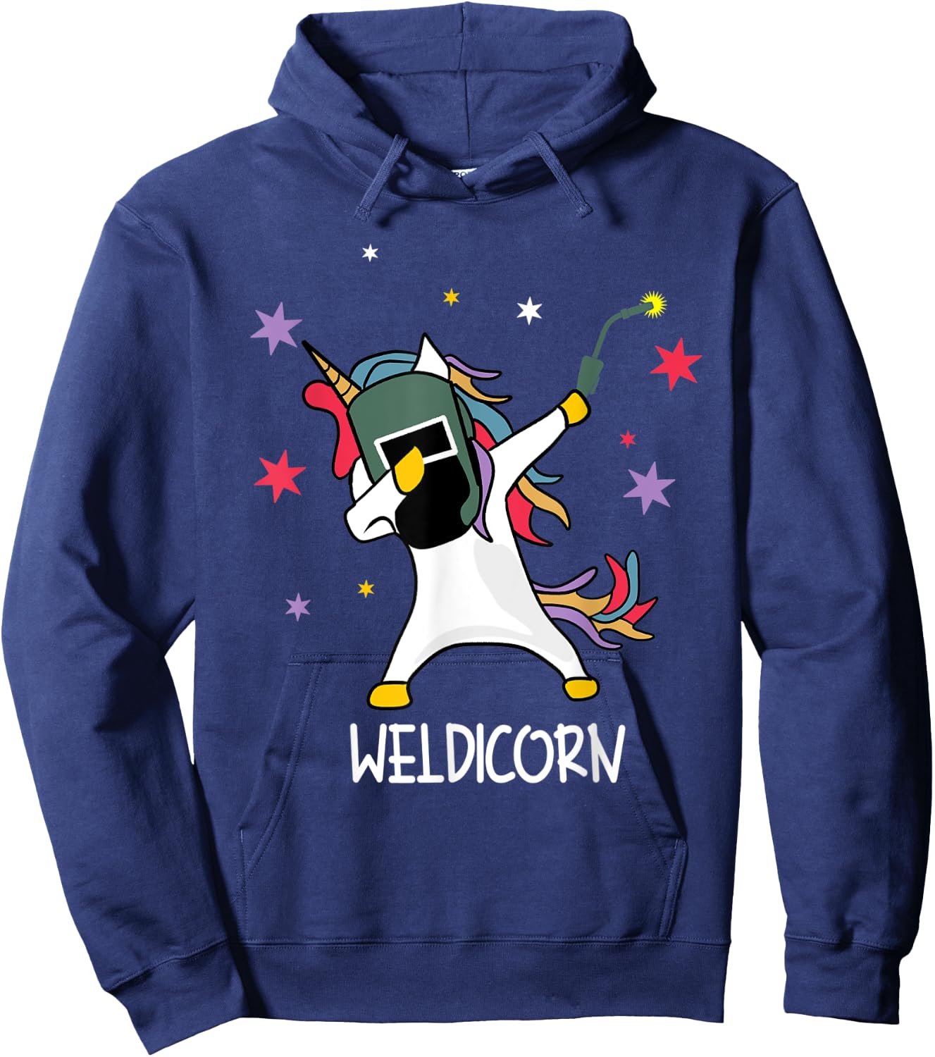 Weldicorn Welding Unicorn Dubbing | Funny Welder Hoodie - Hoodie | Navy