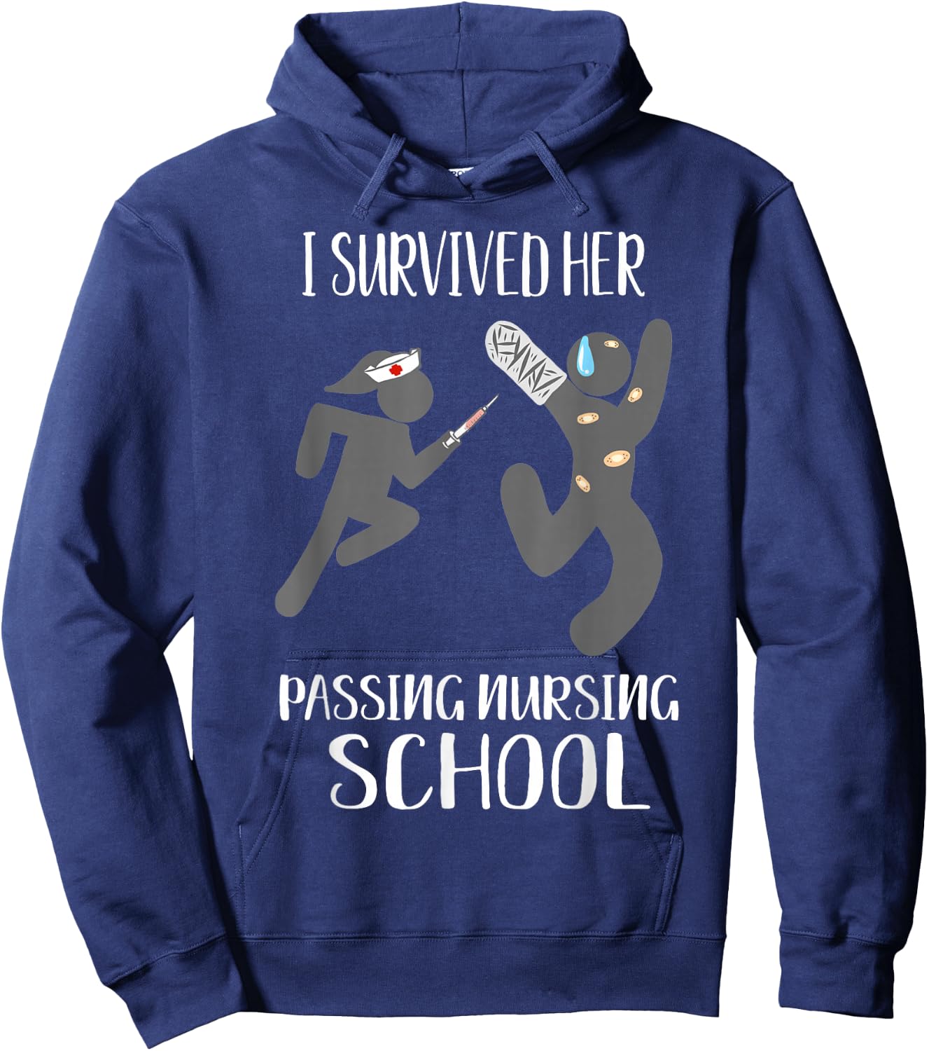 I Survived Her Passing Nursing School Boyfriend Men Hoodie - Hoodie | Navy