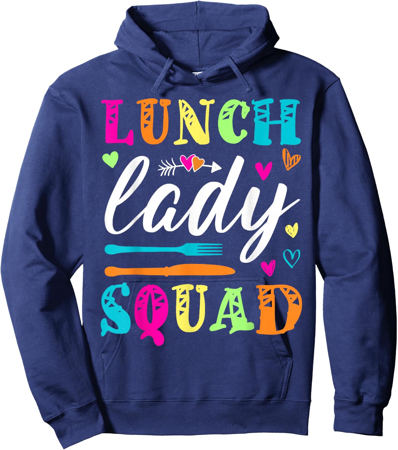 Lunch Lady Squad School Cafeteria Crew Matching Baker Cooker Hoodie - Hoodie | Navy