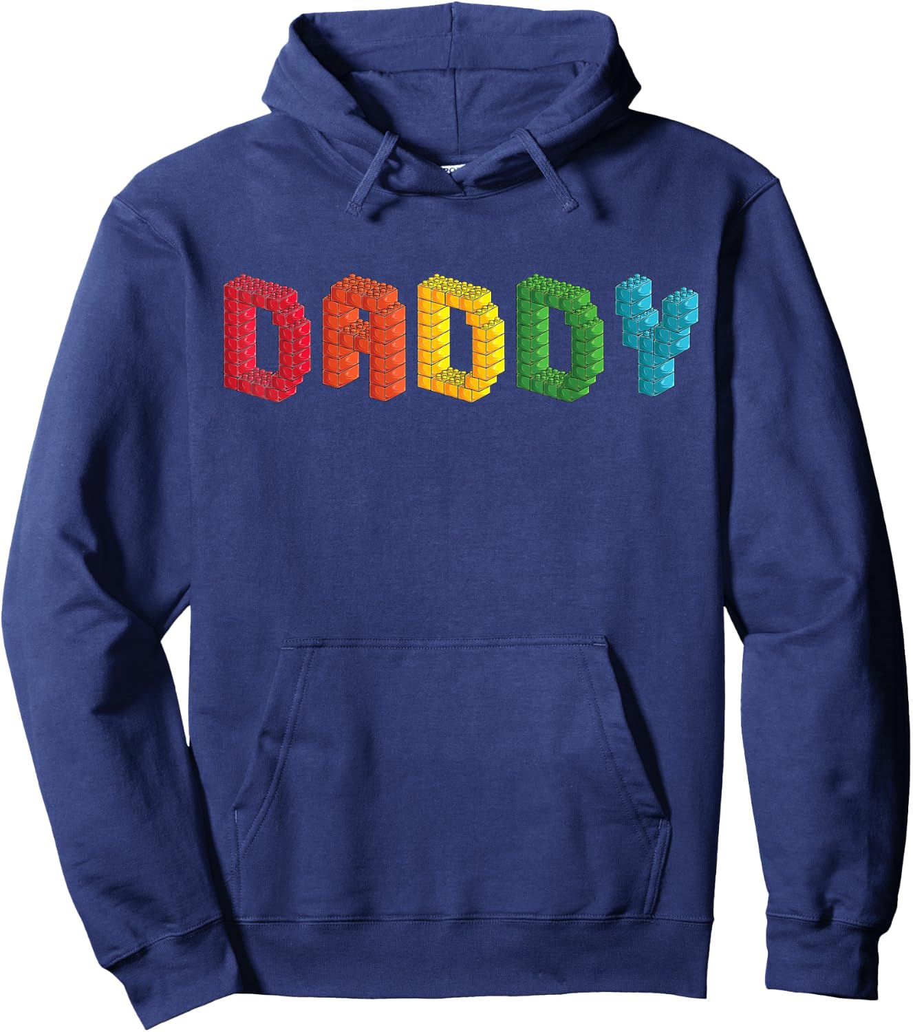 Daddy Master Builder Building Bricks Blocks Family Set Hoodie - Hoodie | Navy