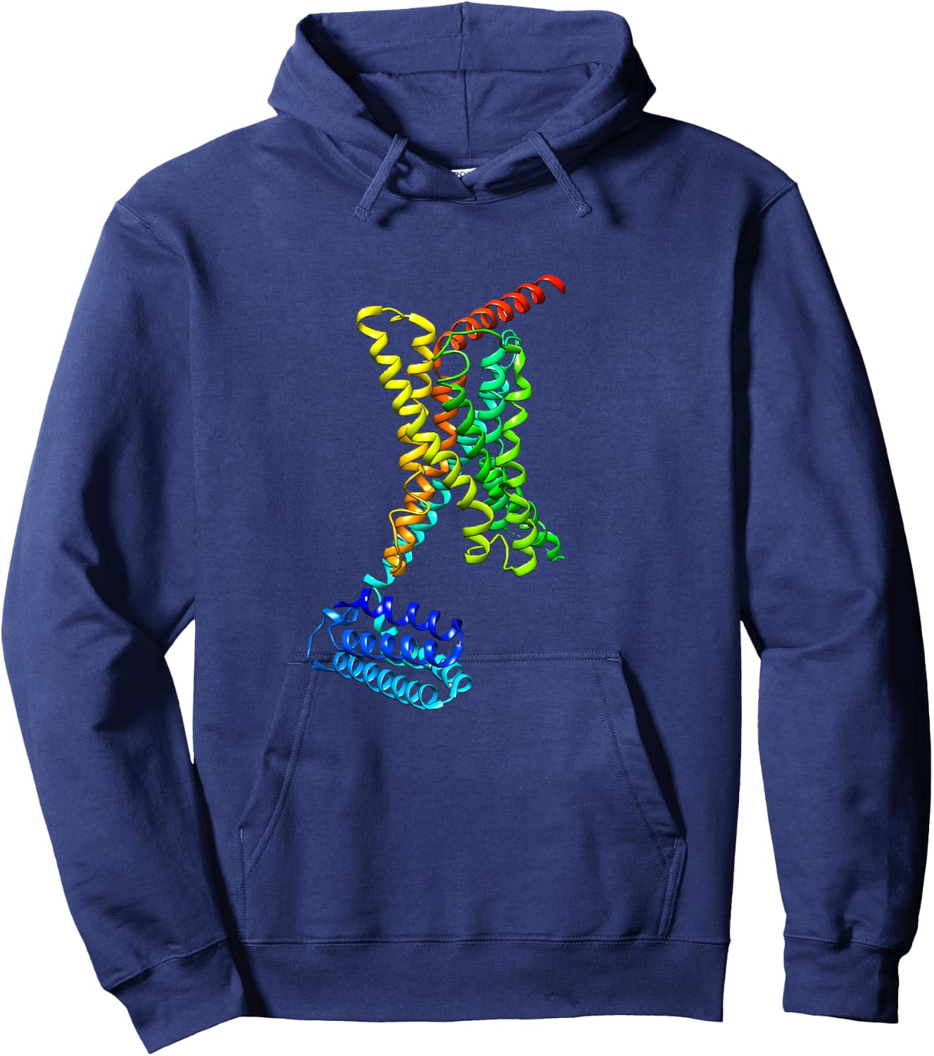 GPCR Ribbon Protein Structure For Molecular Biologists Hoodie - Hoodie | Navy