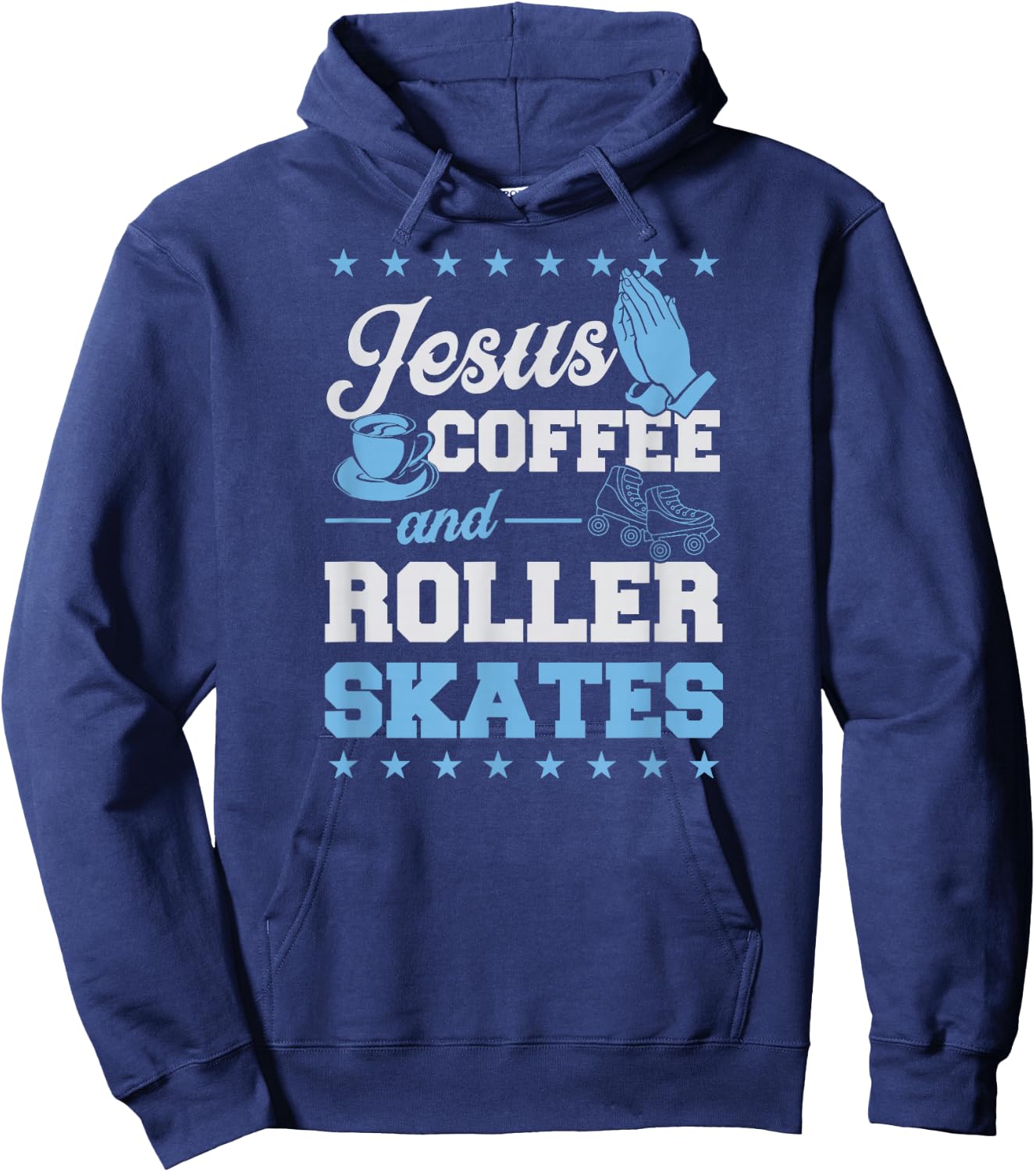 Jesus Coffee And Roller Skates Christian Roller Skating Hoodie - Hoodie | Navy