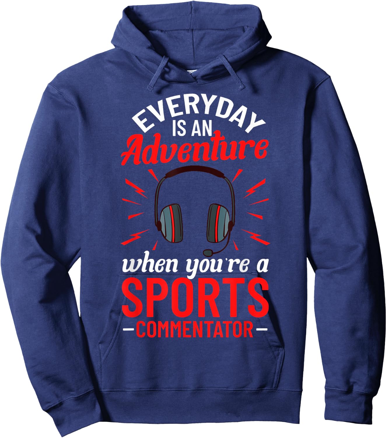 Sports Commentator Sportscaster Sport Announcer Hoodie - Hoodie | Navy