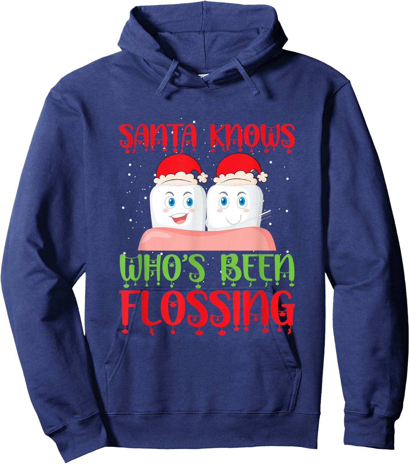 Xmas Dentist Holiday Dental Office Funny Christmas Dental Hoodie - Hoodie | Navy