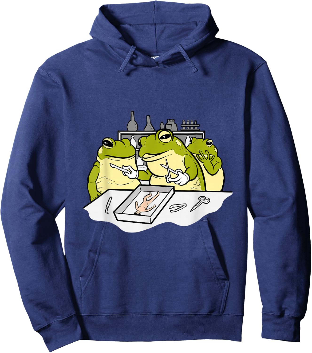 Frog Disection Scientist Hoodie - Hoodie | Navy
