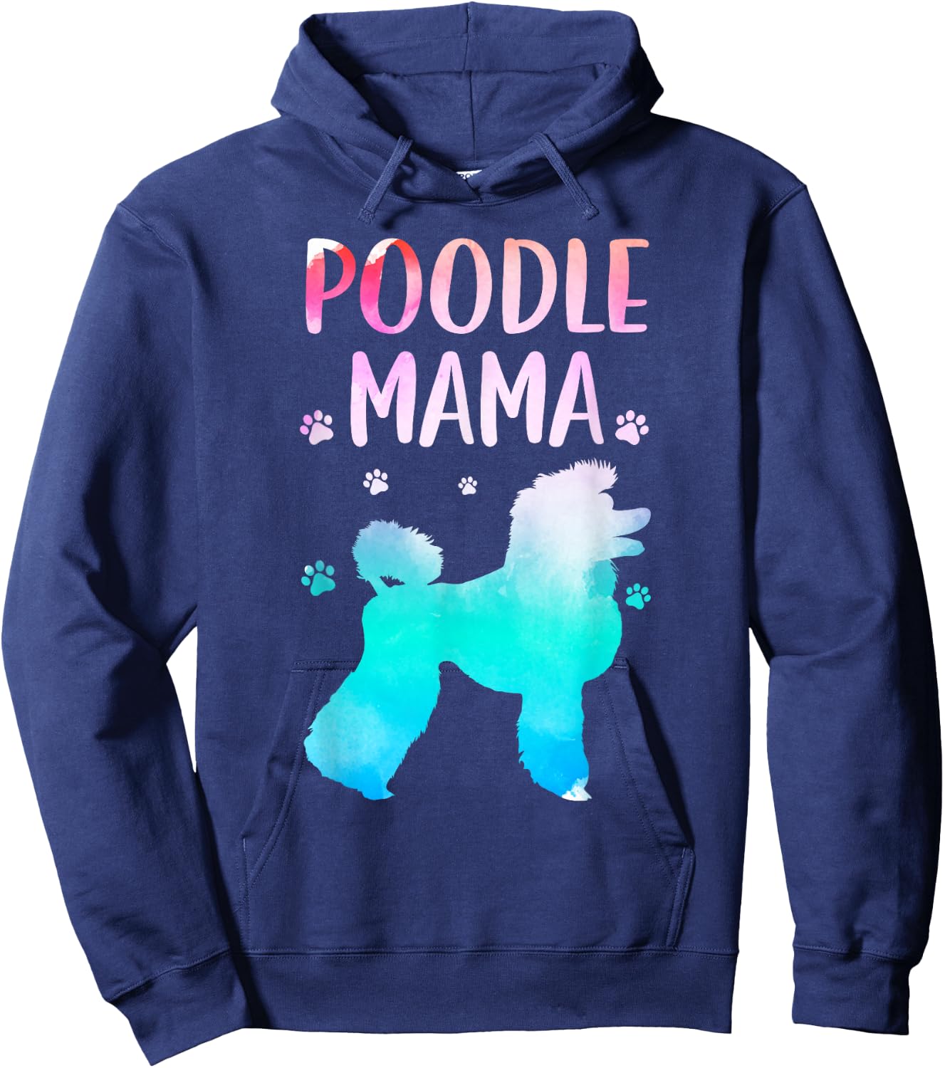 Cool Poodle Art Mom Pet Dog Standard Poodle Lovers Hoodie - Hoodie | Navy