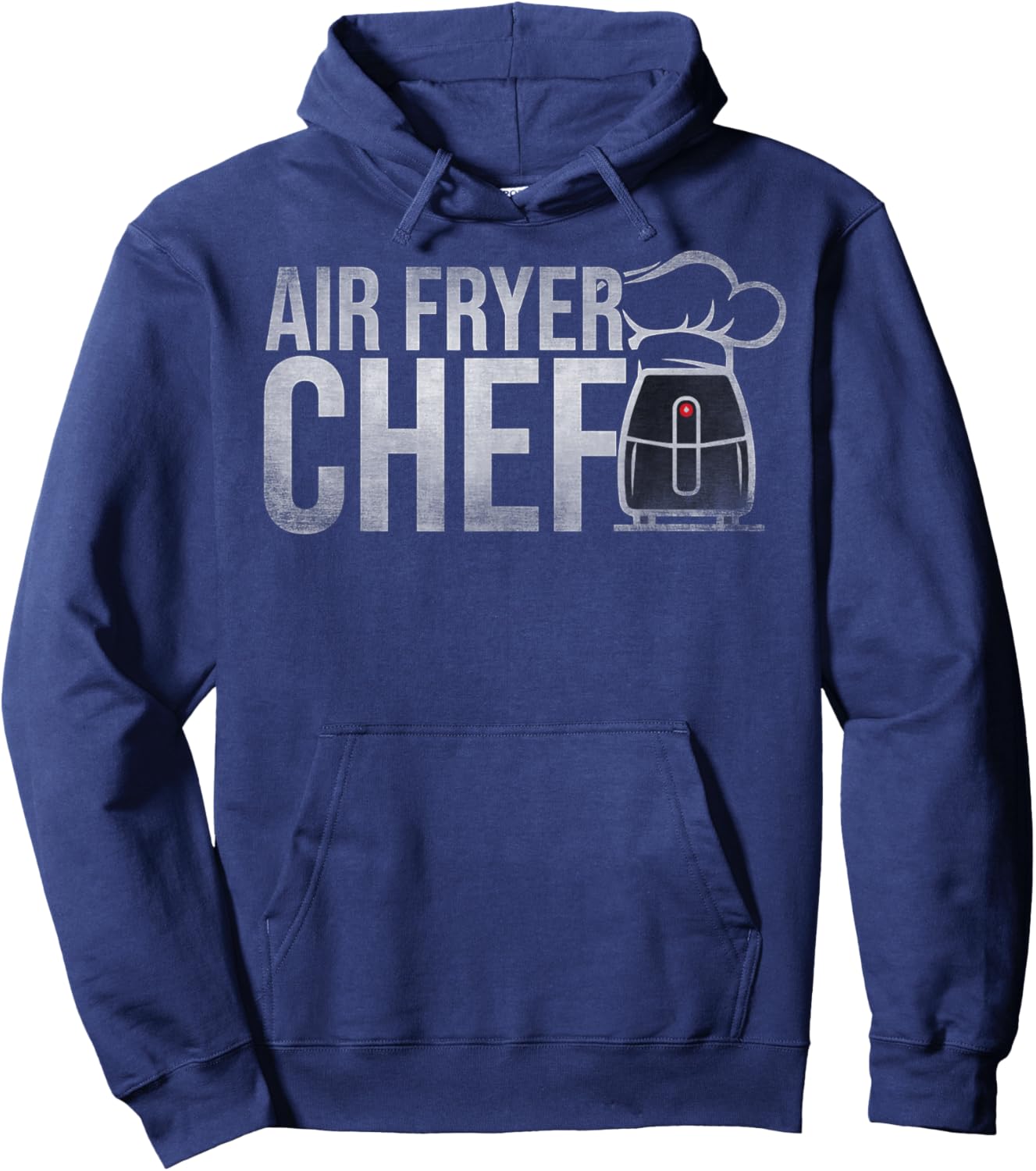 Air Fryer Chef graphic art vintage distressed style Hoodie - Hoodie | Navy