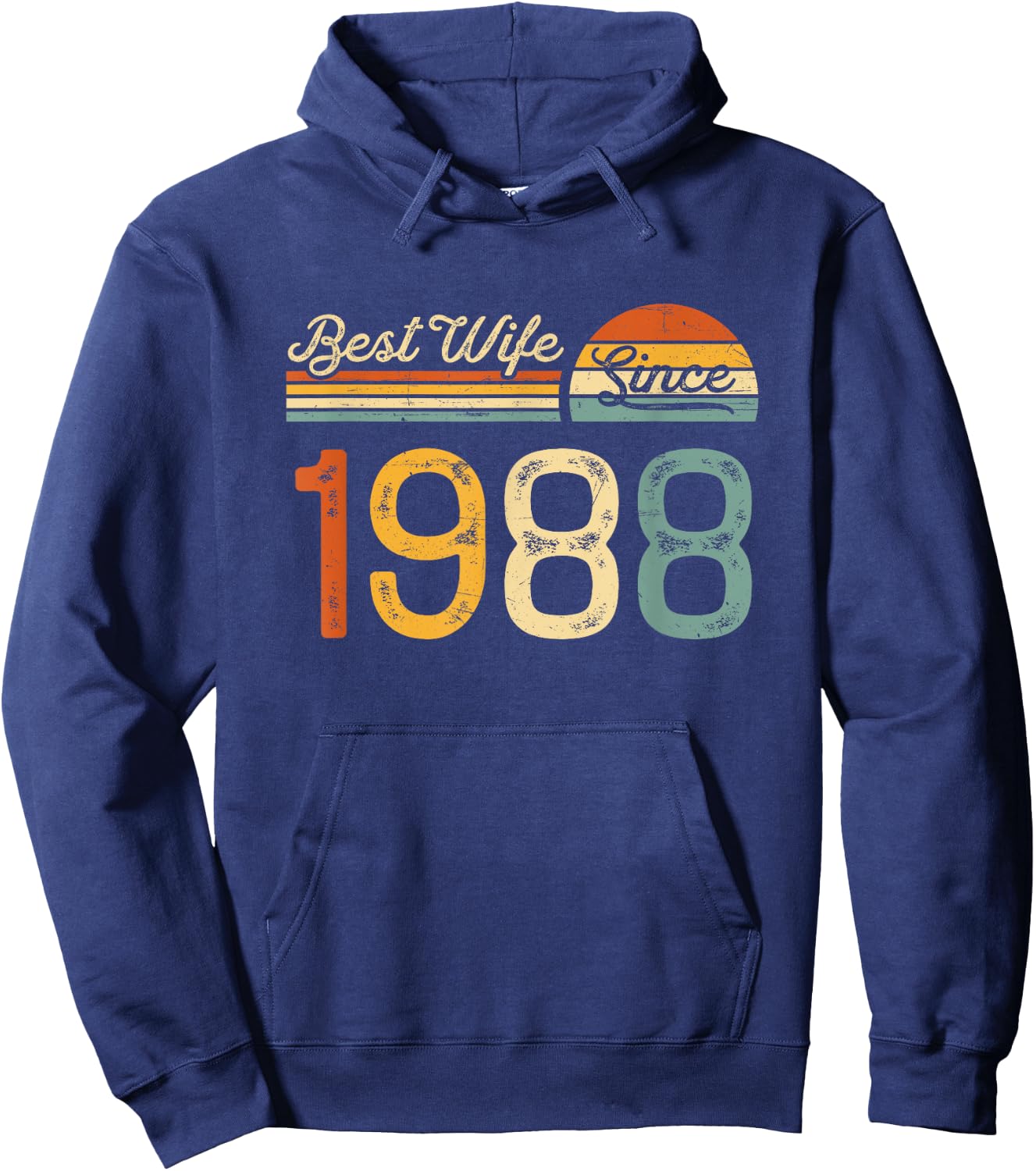 37th wedding anniversary - Best Wife Since 1988 37 years Hoodie - Hoodie | Navy