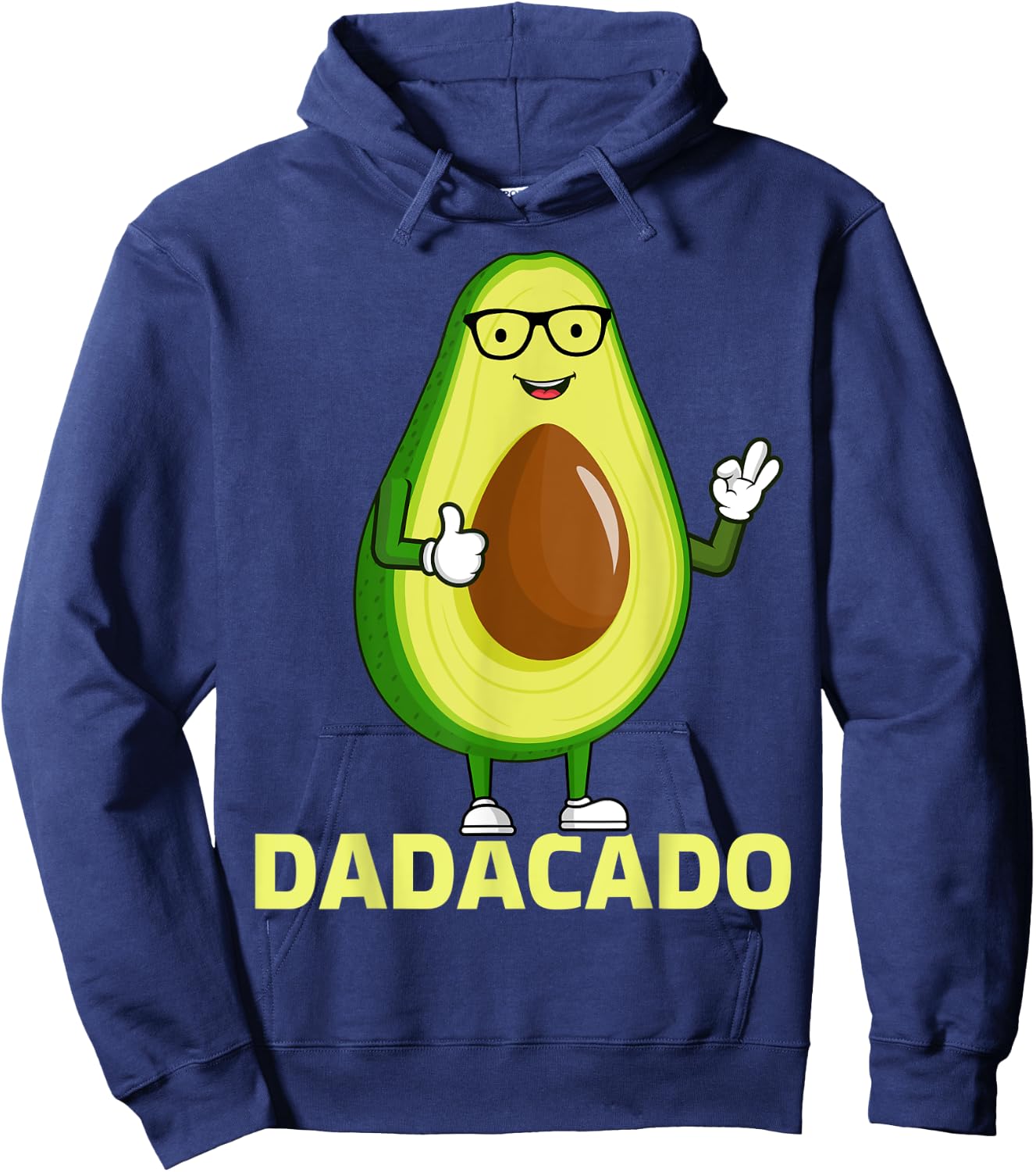 Avocado Lover Funny Dadacado Father's Day Avocado Dad Hoodie - Hoodie | Navy
