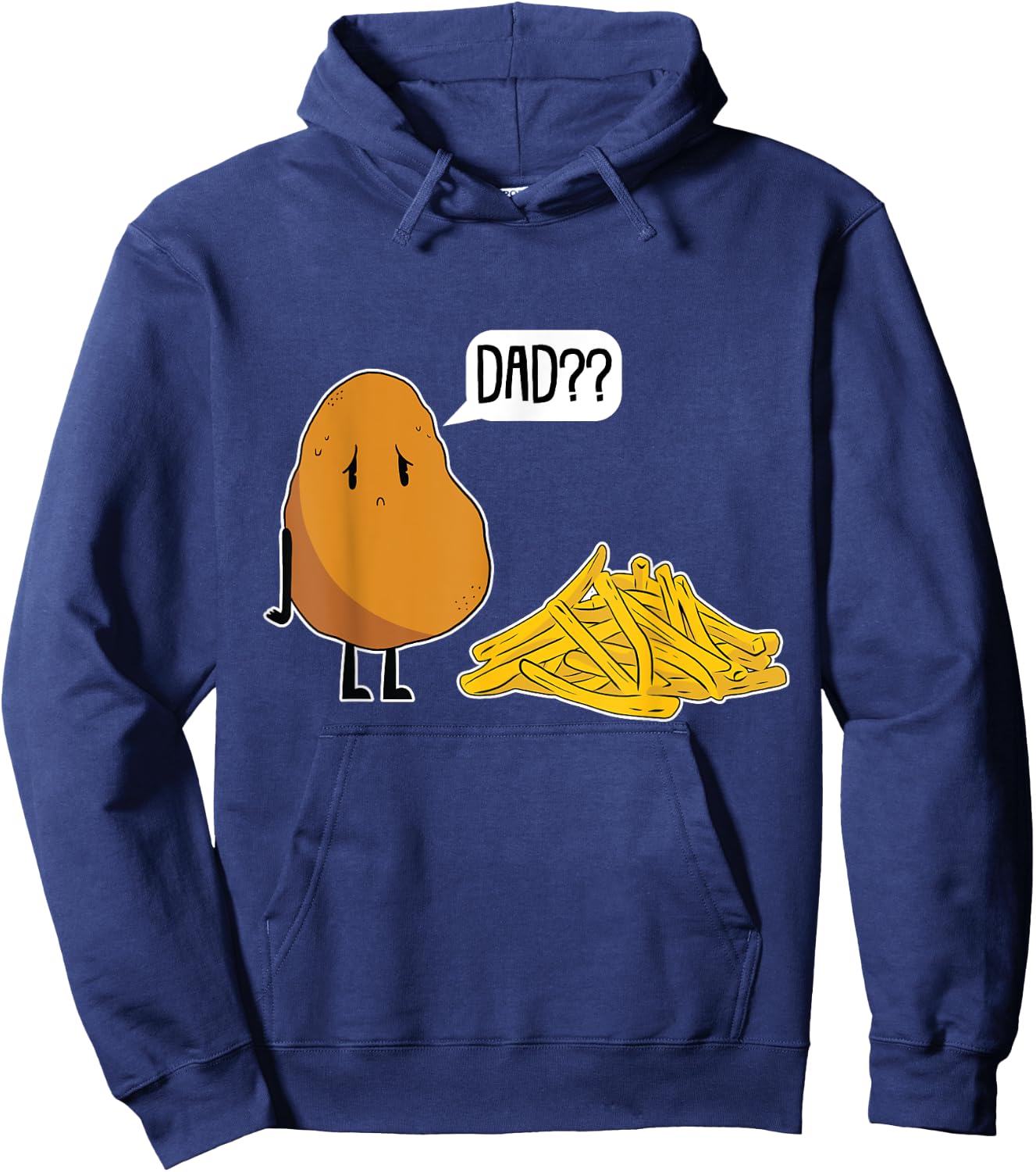 Dad Potato Lazy Halloween Costume Funny French Fries Hoodie - Hoodie | Navy