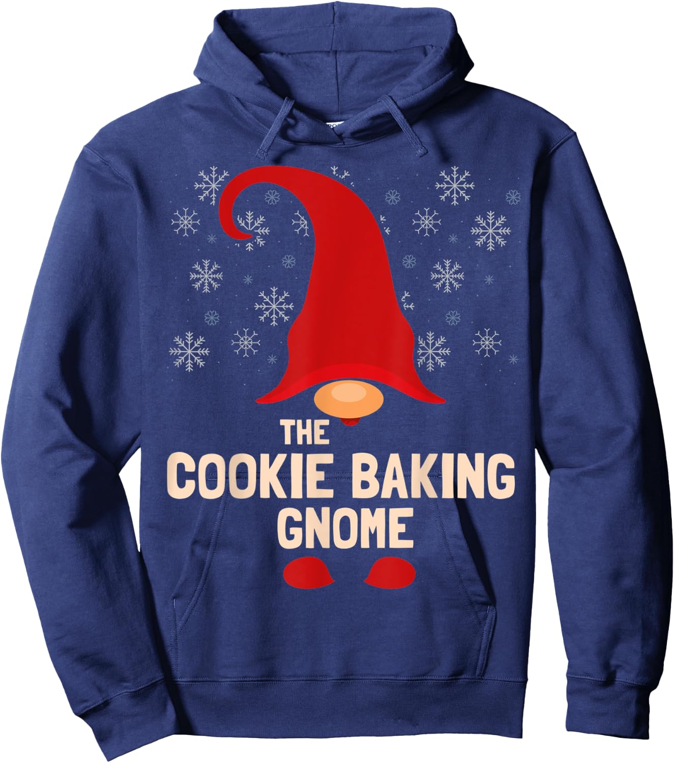 The Cookie Baking Gnome Christmas Family Matching Pajama Hoodie - Hoodie | Navy
