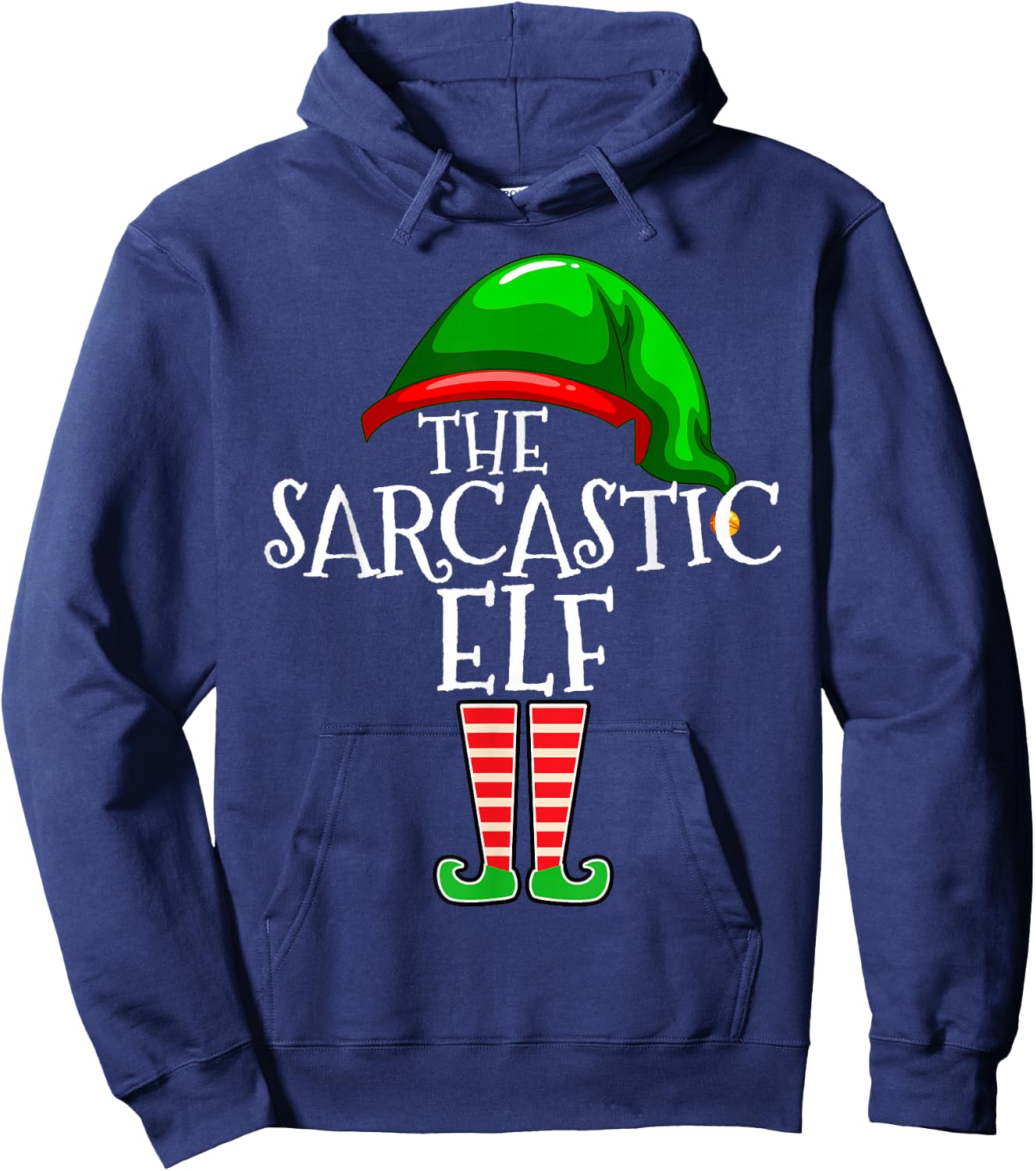 The Sarcastic Elf Family Matching Group Christmas Funny Hoodie - Hoodie | Navy