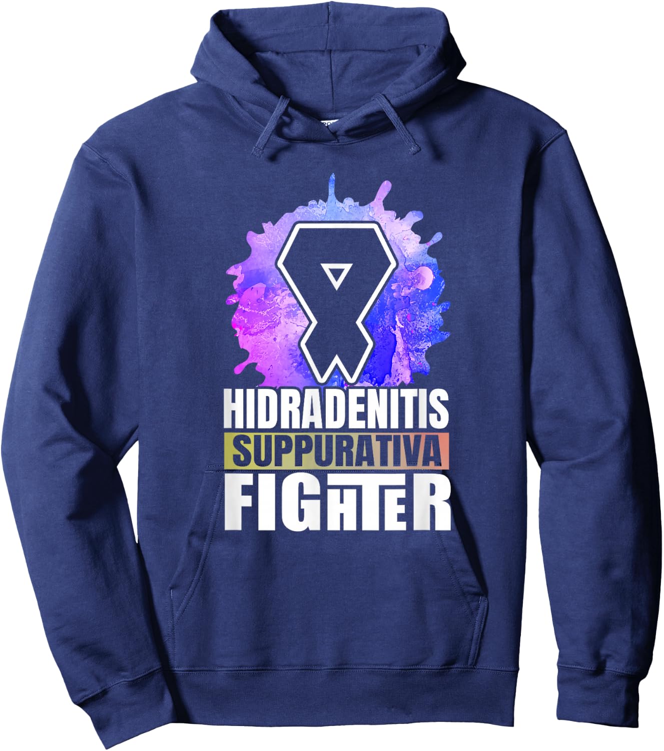 Abstract Hidradenitis Suppurativa Fighters Saying Hoodie - Hoodie | Navy