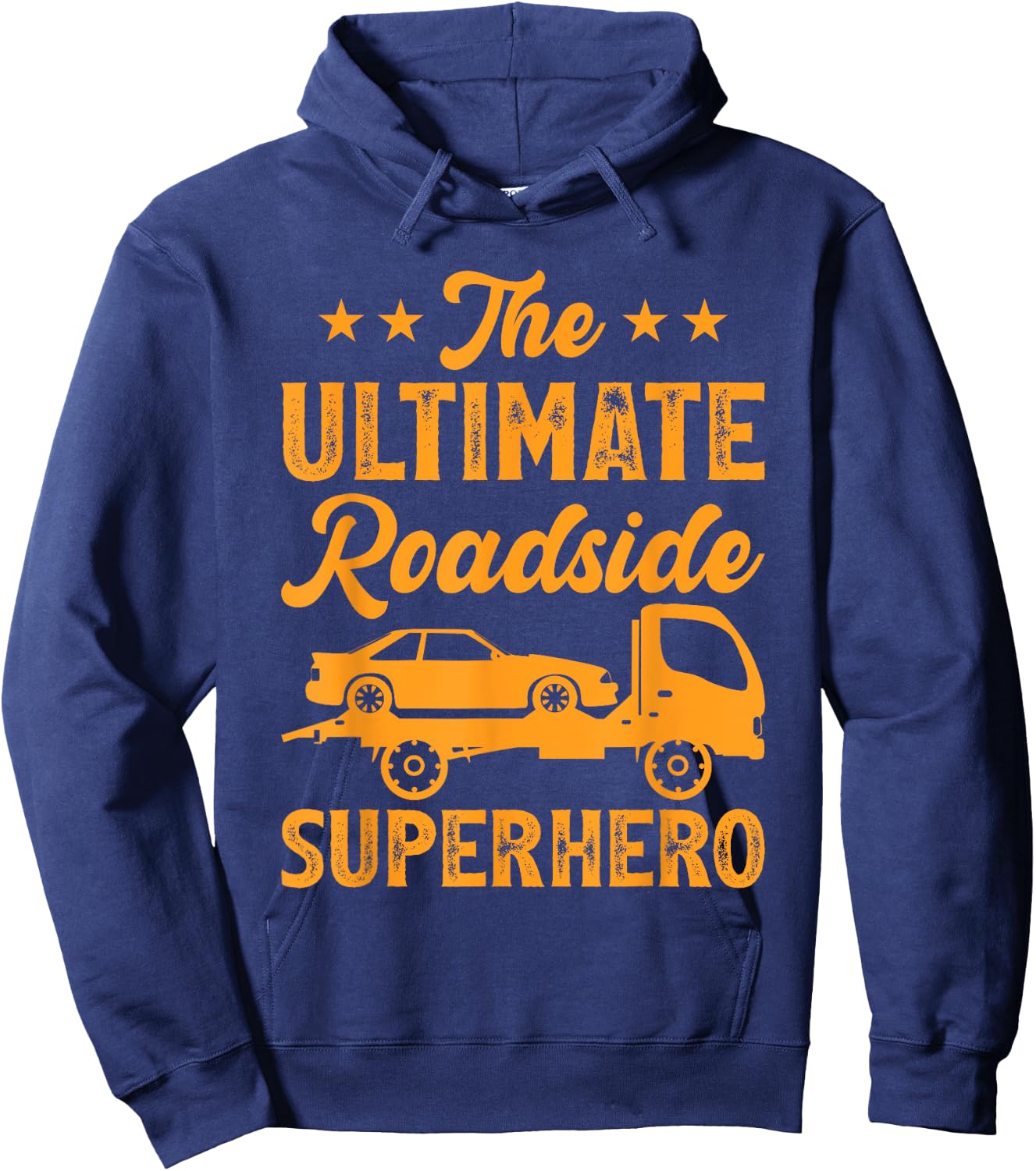 Tow Trucker Dad Flat Beds Recovery Vehicle Truck Driver Hoodie - Hoodie | Navy