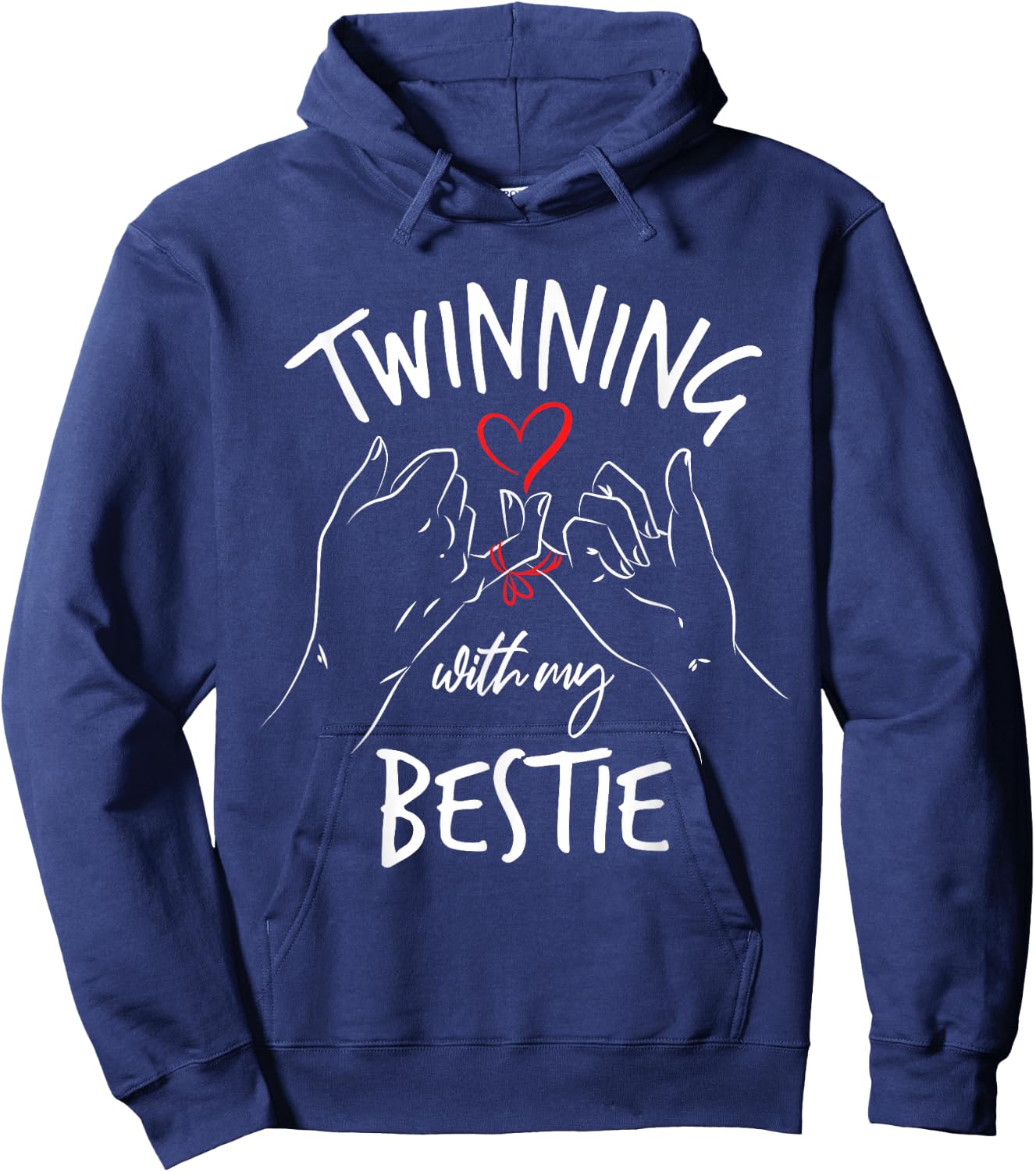 Matching Twin Twins Day Twinning with My Bestie Hoodie - Hoodie | Navy
