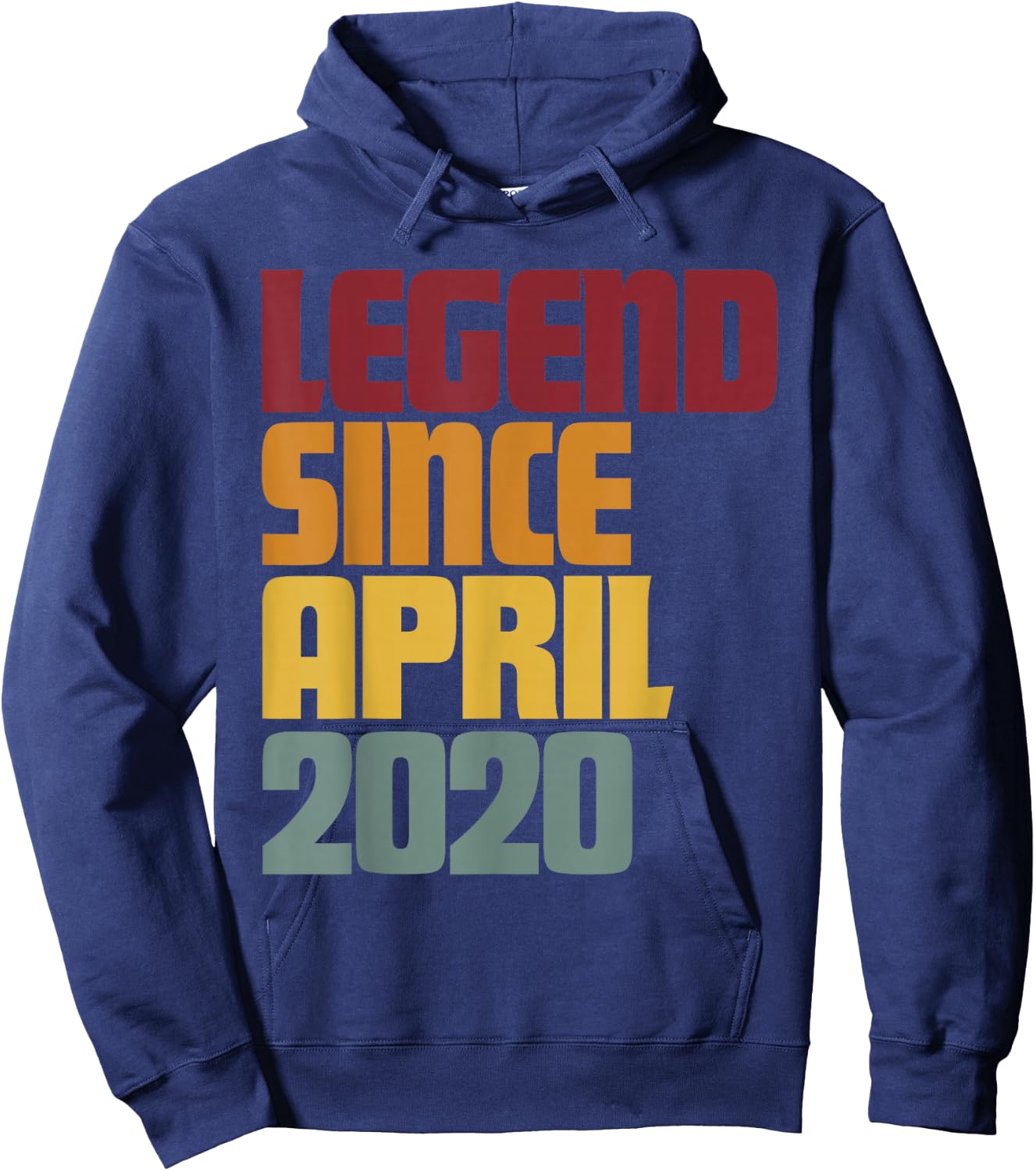Legend Since April 2020 7th Birthday - Vintage Funny Hoodie - Hoodie | Navy