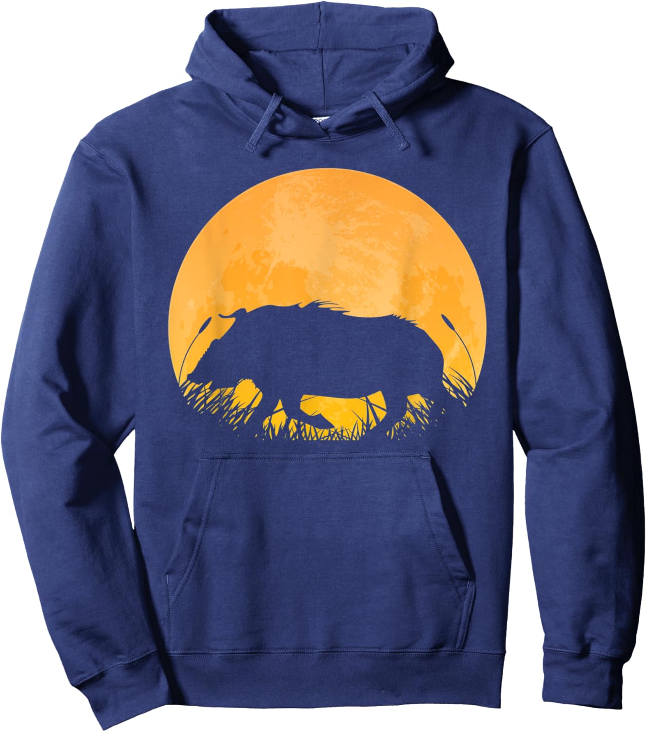 Boar Easy Halloween Outfit Pig Hog Tusk Moon Costume Gift Hoodie - Hoodie | Navy