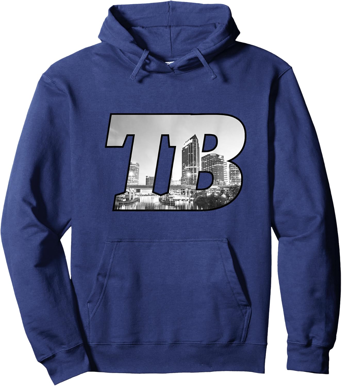 TB Tampa Bay City Skyline of Tampa Bay Florida Hoodie - Hoodie | Navy