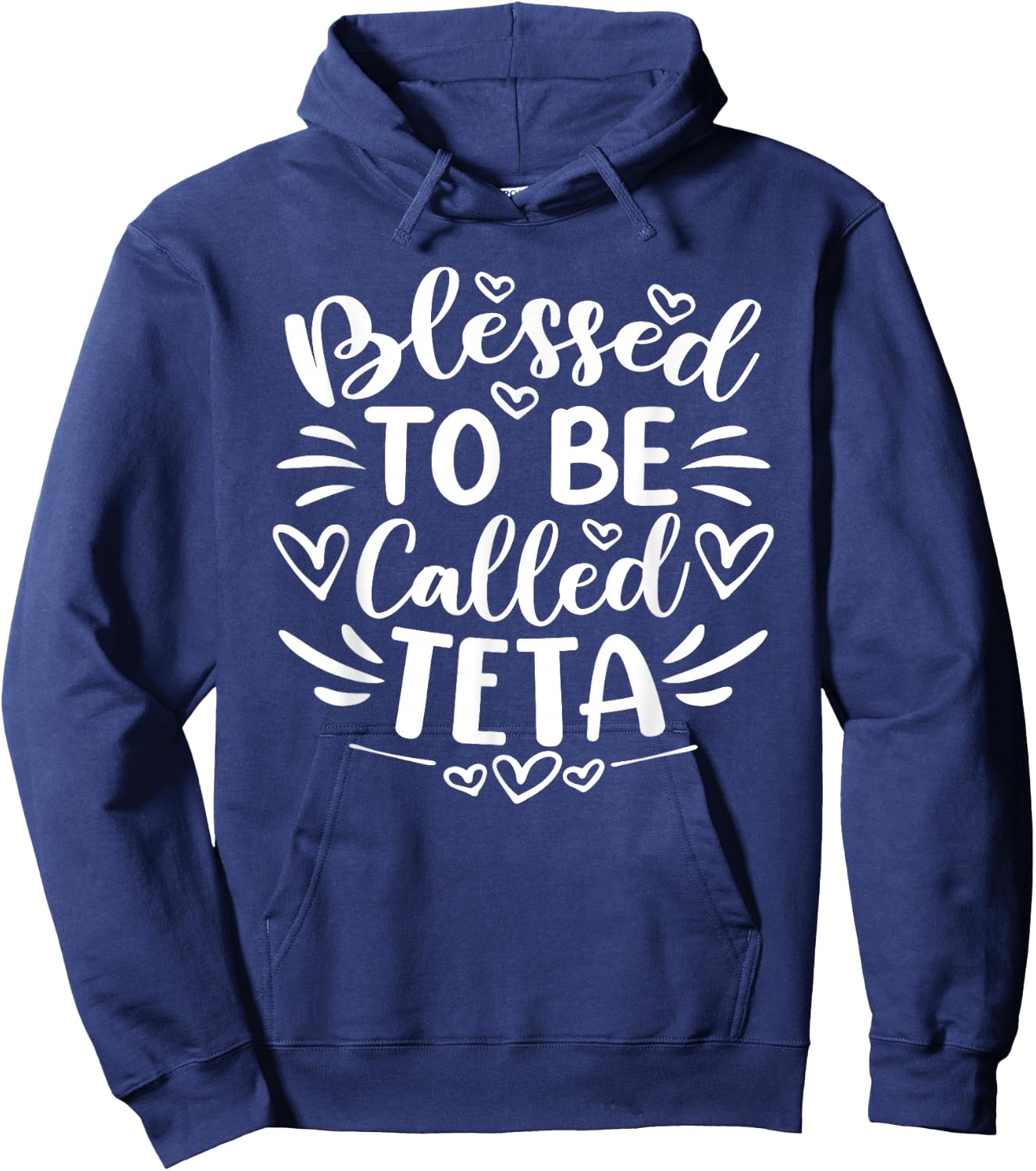 Blessed To Be Called Teta Funny Grandma Mother's Day Hoodie - Hoodie | Navy