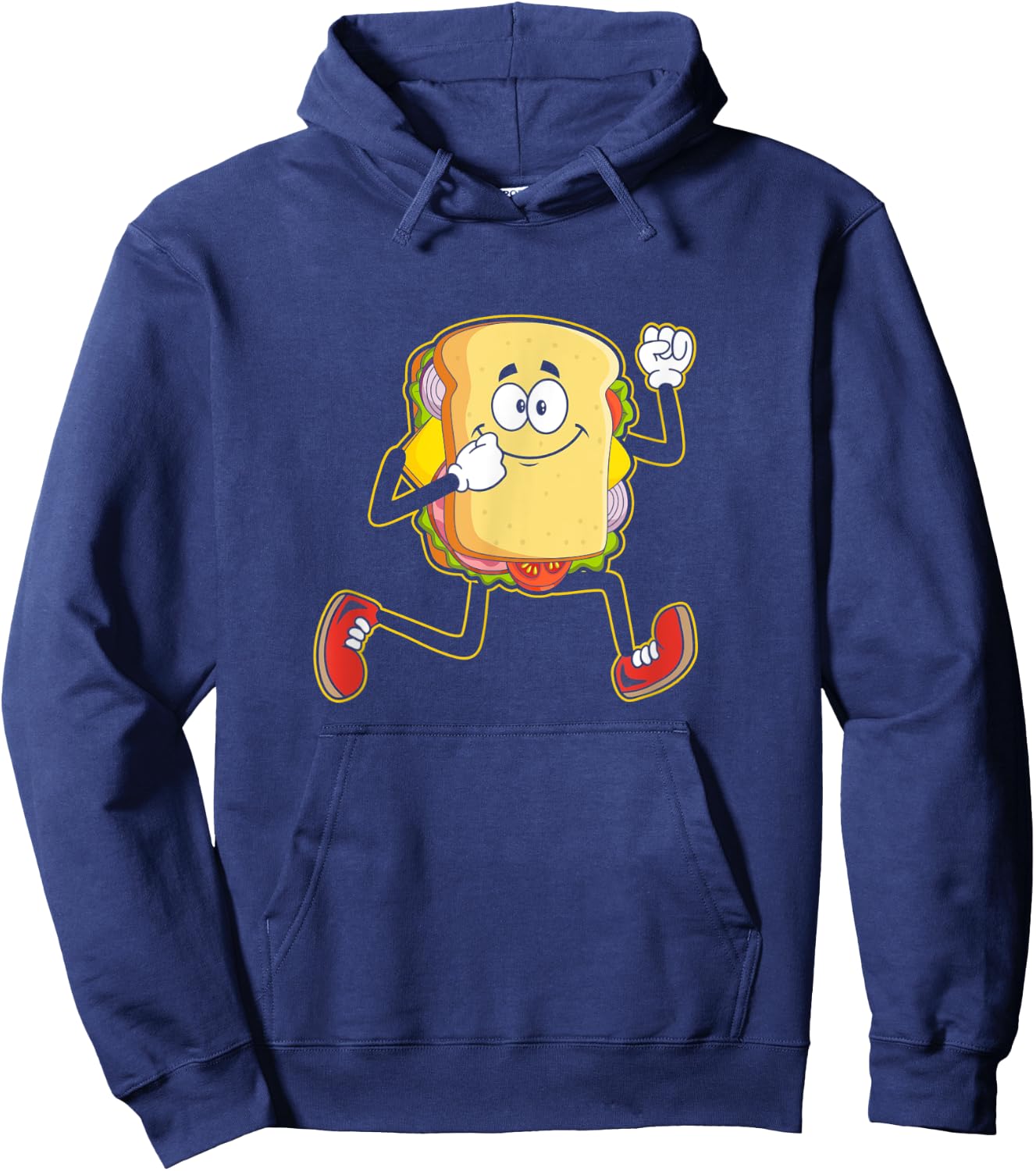 Sandwich Day making Cardio, Foodie Fast Food Running Hoodie - Hoodie | Navy