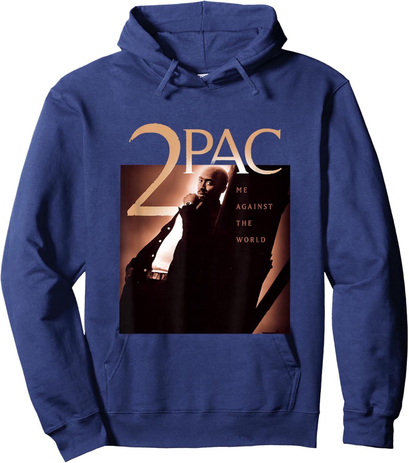 TUPAC SHAKUR Me Against The World Adult Black Cotton 100% Short Sleeve Classic Fit Small Hoodie - Hoodie | Navy