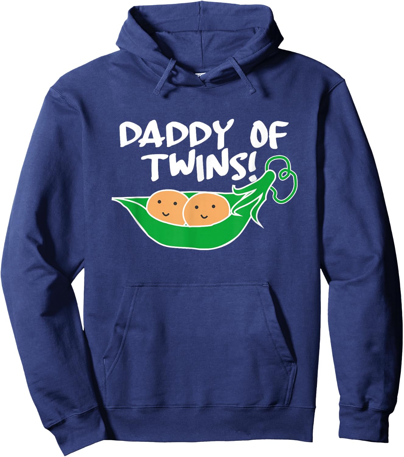 Daddy of Twins - Two Peas in a Pod Hoodie - Hoodie | Navy