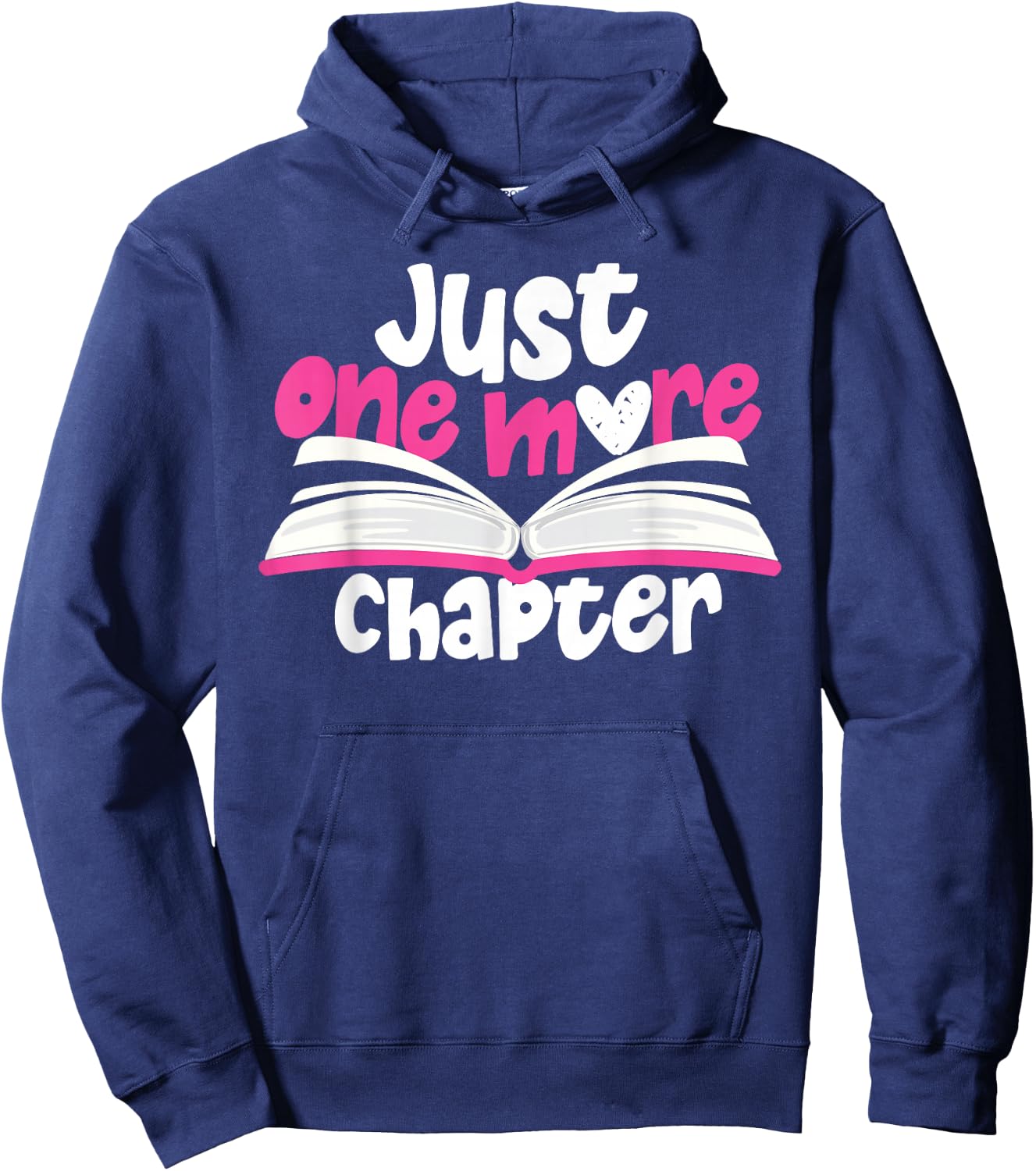 Lesen und Bcherwurm Design Ideen Just One Chapter Book - Women's Pink Short Sleeve - Small Hoodie - Hoodie | Navy