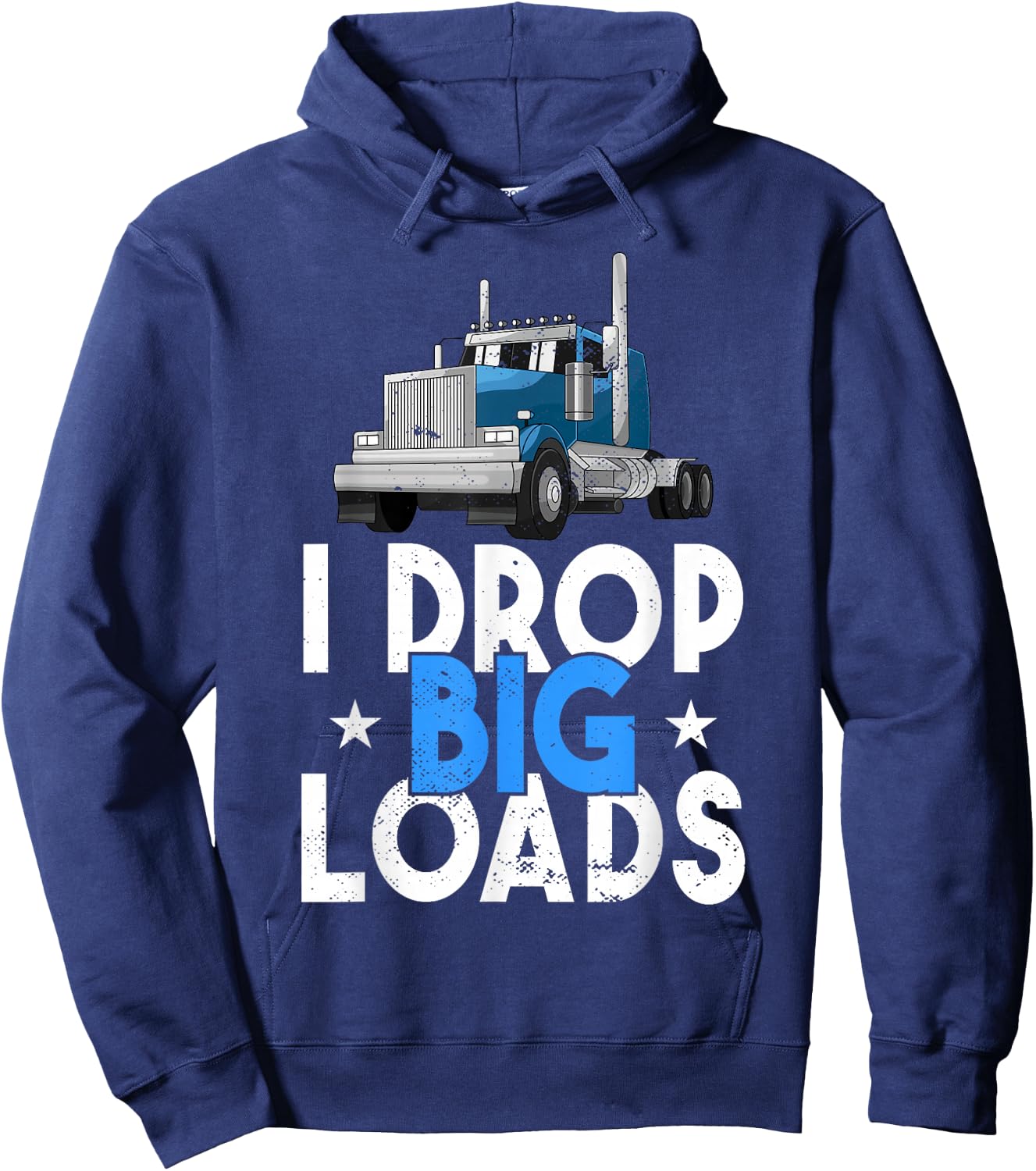 Funny Trucker Design Women Semi Truck Driver Lover Hoodie - Hoodie | Navy
