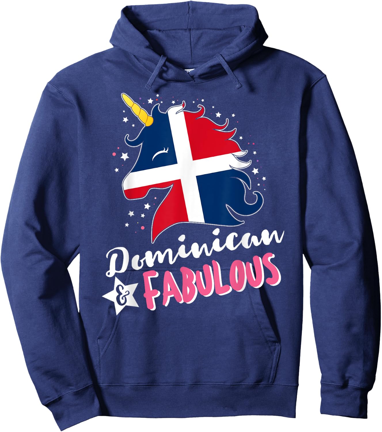 Dominican Unicorn Dominican Republic Flag Hoodie - Hoodie | Navy