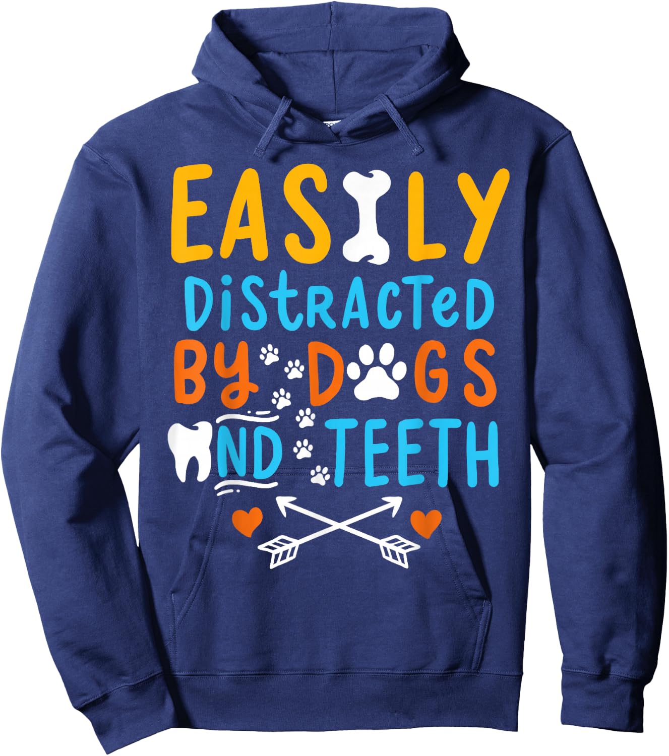 Dentist Dental Hygienist Assistant Dog Tooth Gift Hoodie - Hoodie | Navy
