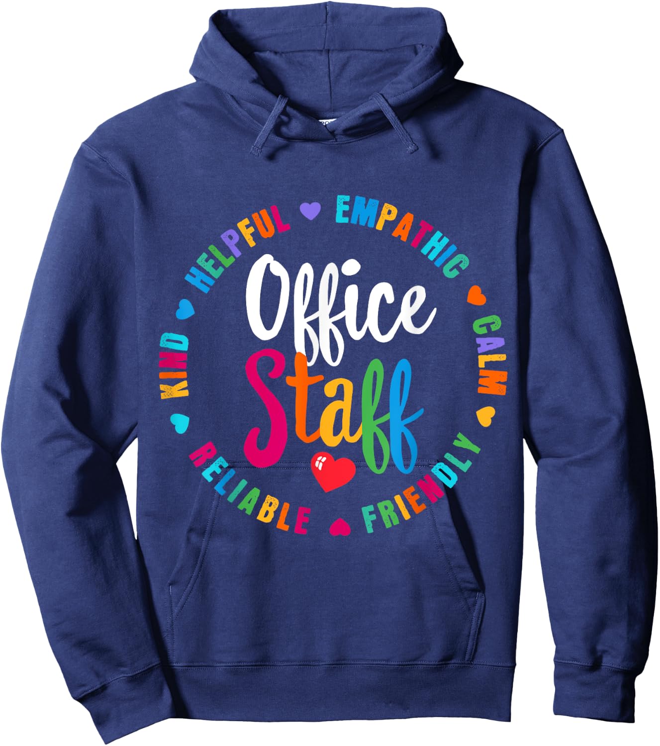 Cute School Secretary Admin Appreciation Front Office Staff Hoodie - Hoodie | Navy