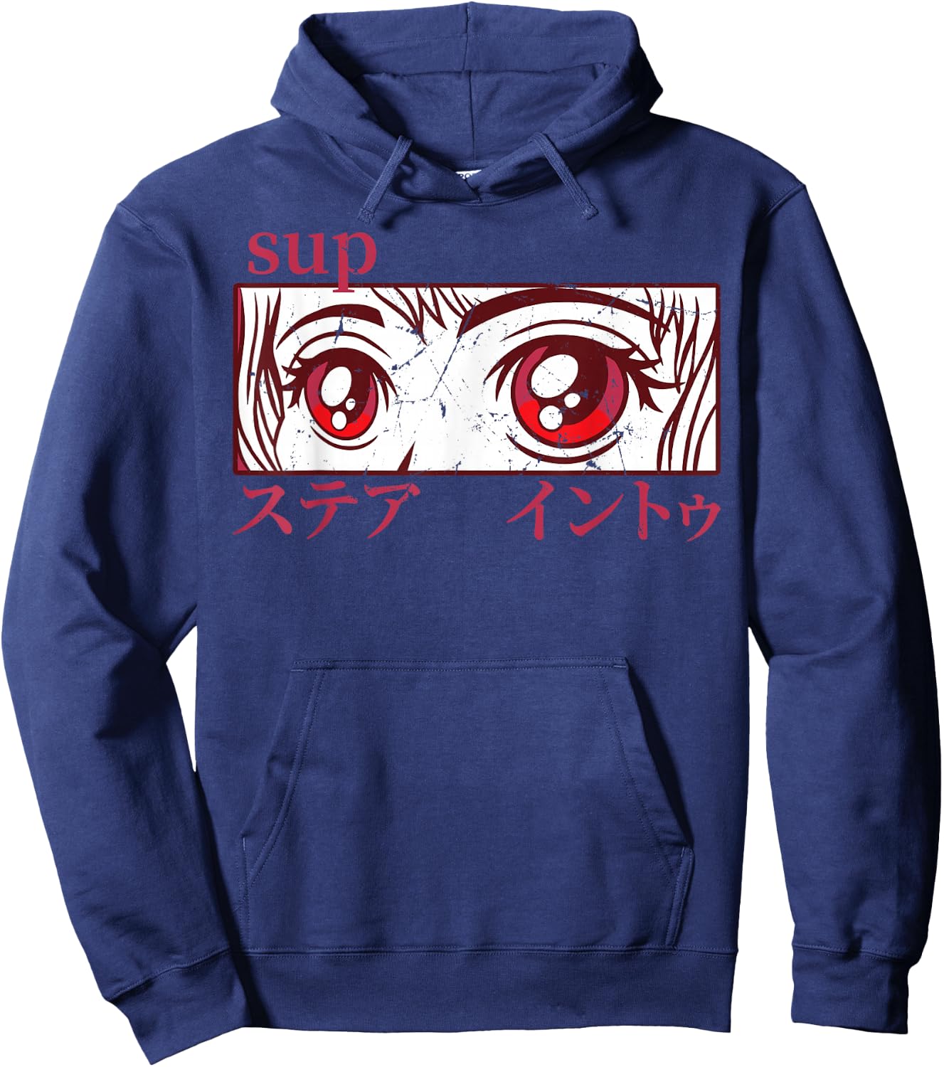 Anime Girl Eyes - Japan Culture Art - Japanese Aesthetic Hoodie - Hoodie | Navy