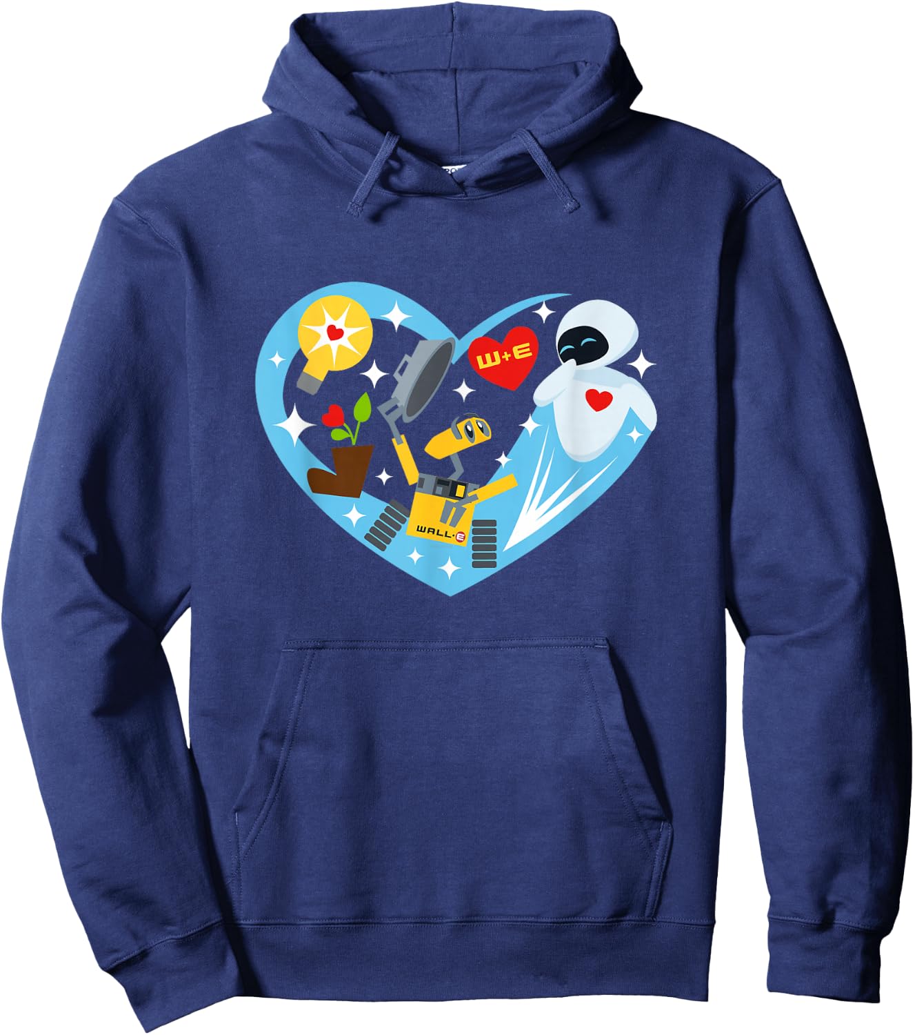 Disney and Pixar’s Wall-E and EVE Heart Valentine’s Day Hoodie - Hoodie | Navy