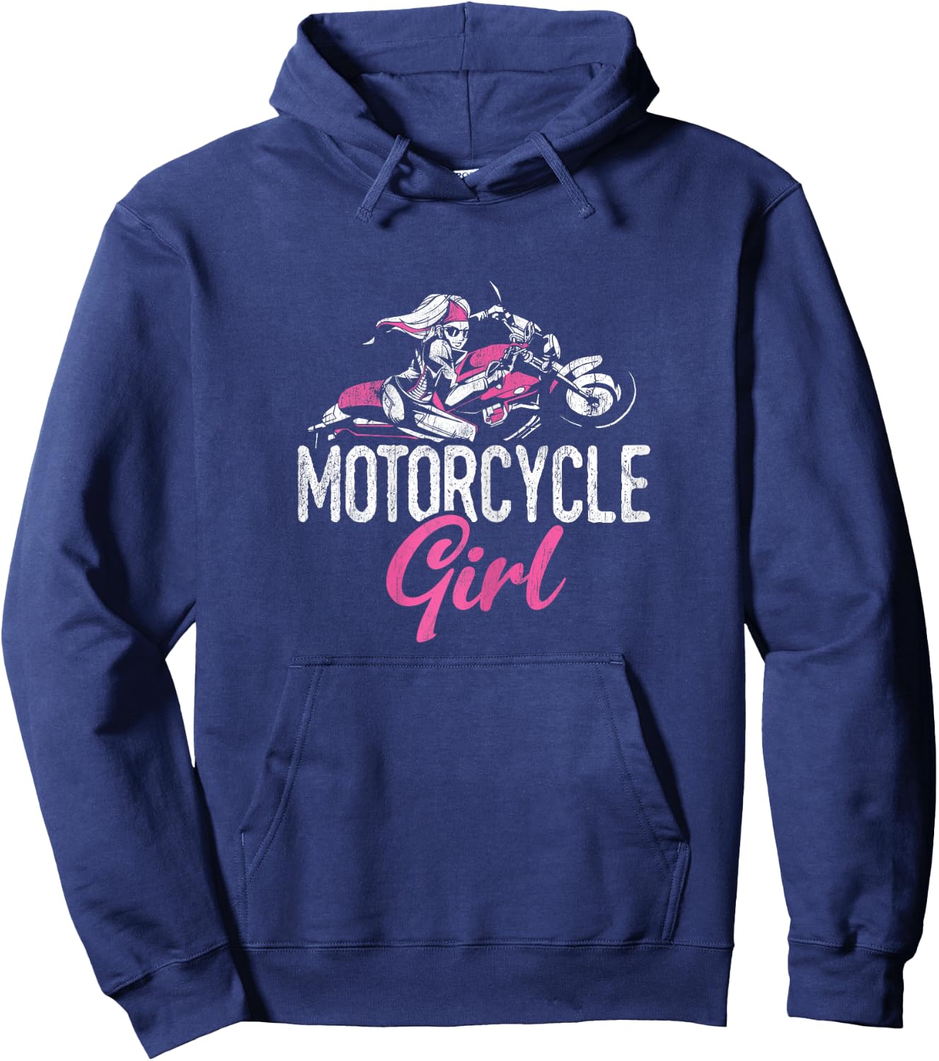 Motorcycle Girl Bike Motor Motorcycle Hoodie - Hoodie | Navy
